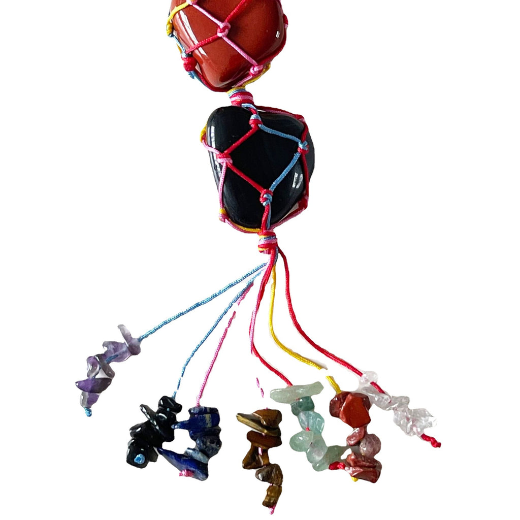7 Chakra Crystal Hanging Pendant – Healing Stones | Car Charm, Home Decor & Spiritual Jewelry - VibeVaultSupply