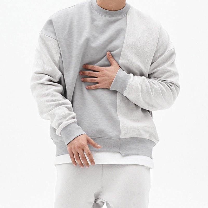 Men's Oversized Minimalist Crewneck Sweatshirt - VibeVaultSupply