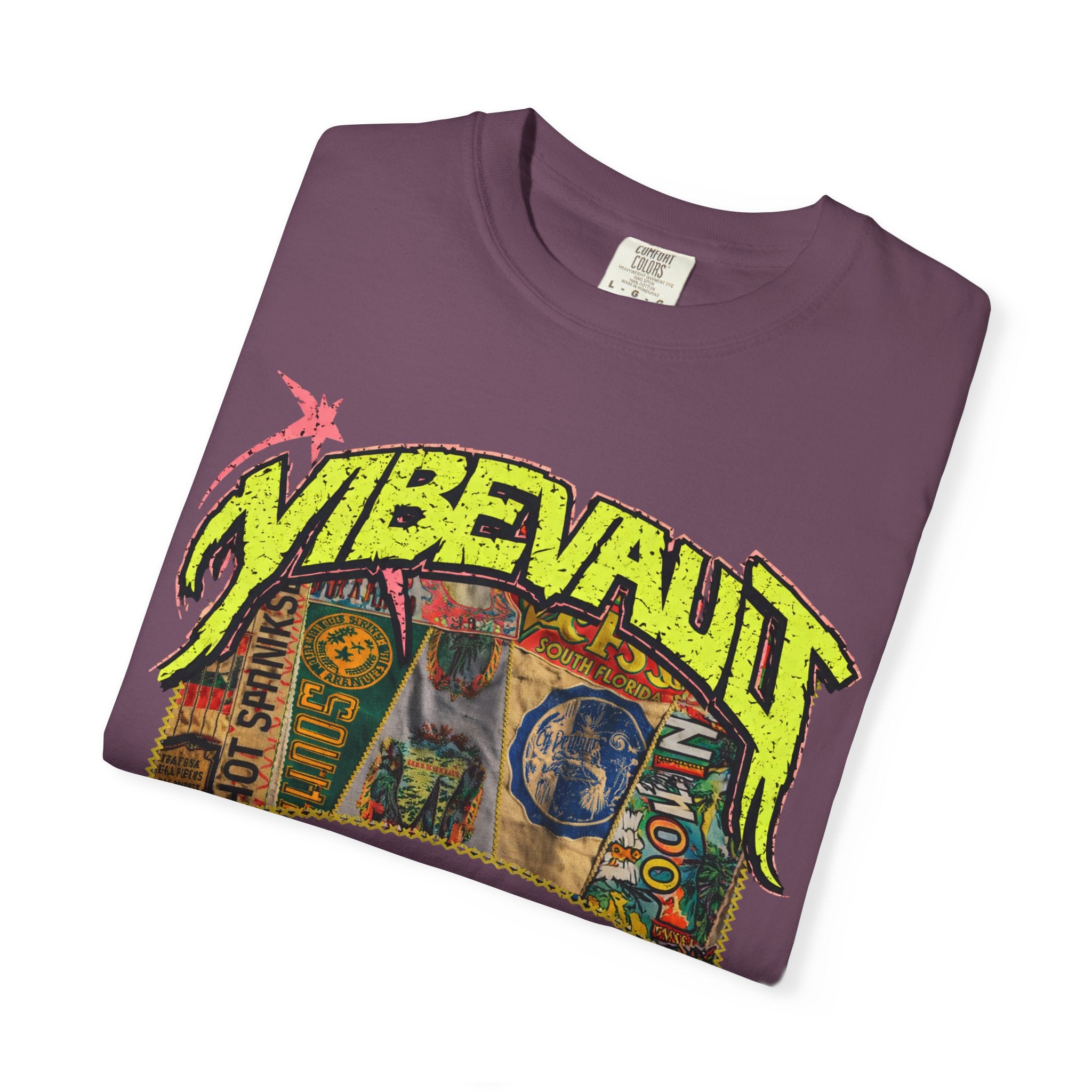 VVS Retro Collage Graphic Tee – Vintage Streetwear T-Shirt | VibeVault Supply - VibeVaultSupply