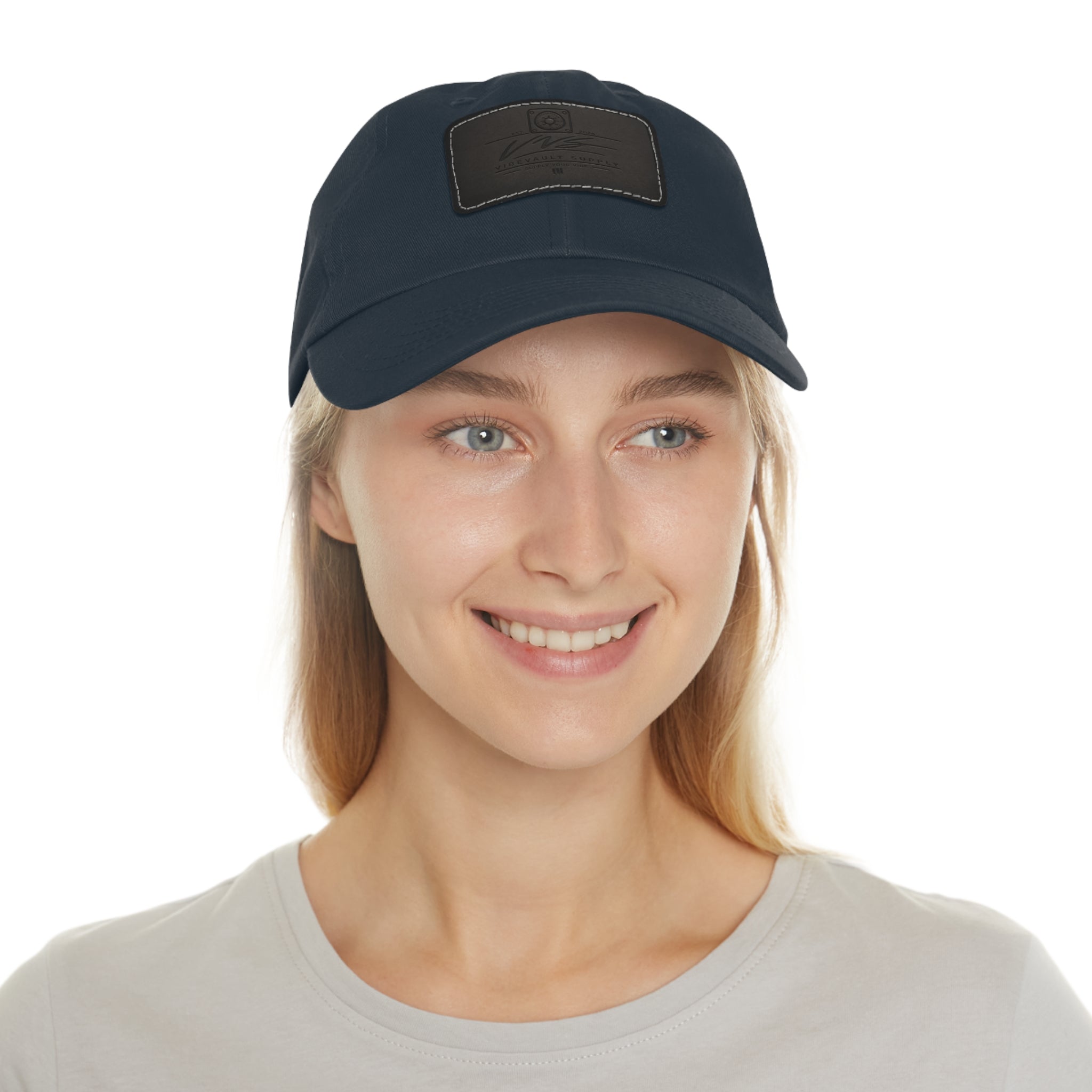 Leather Patch Dad Hat – Minimal Classic Baseball Cap | VibeVault Supply - VibeVaultSupply