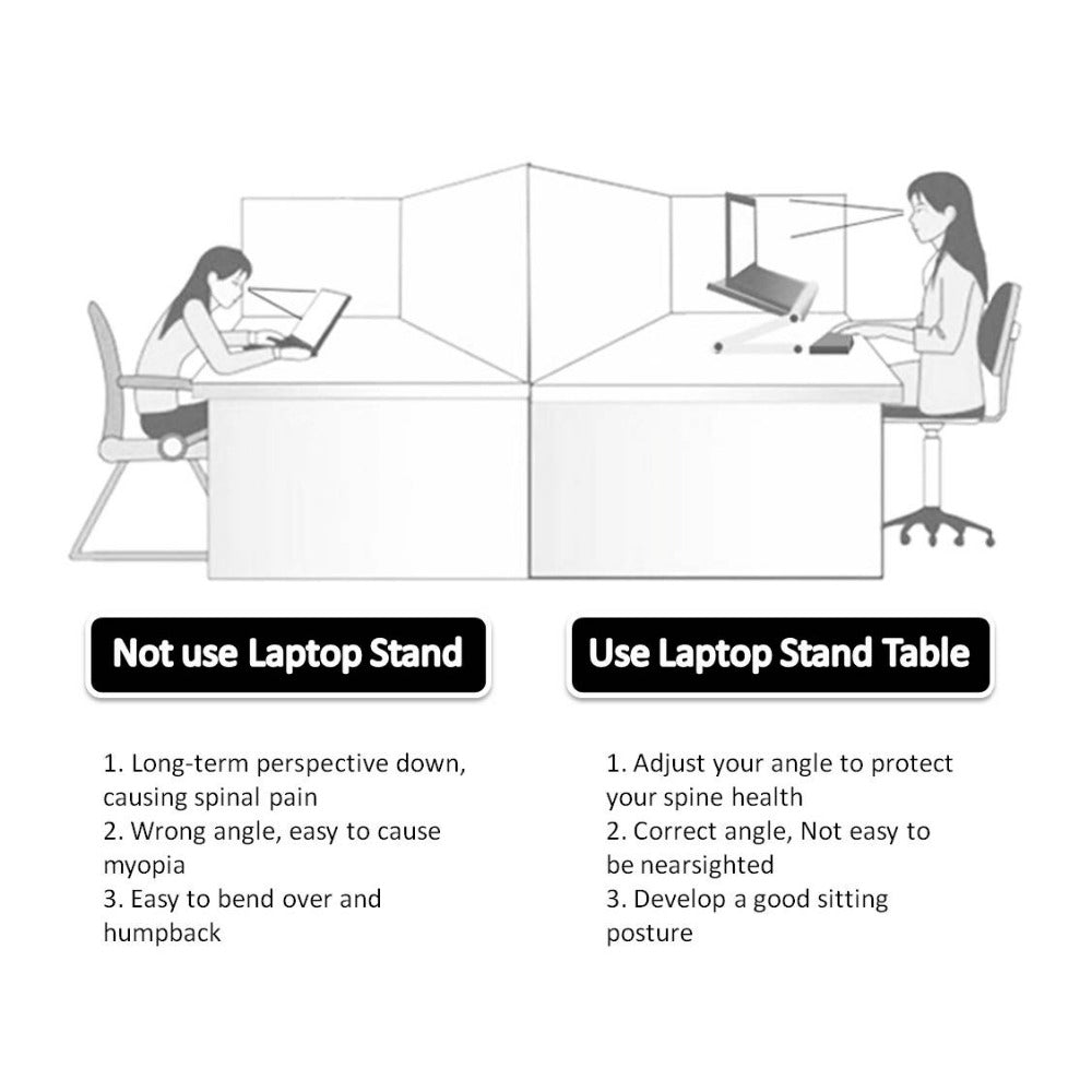 Foldable Laptop Stand Ergonomic Desk Tablet Holder - VibeVaultSupply