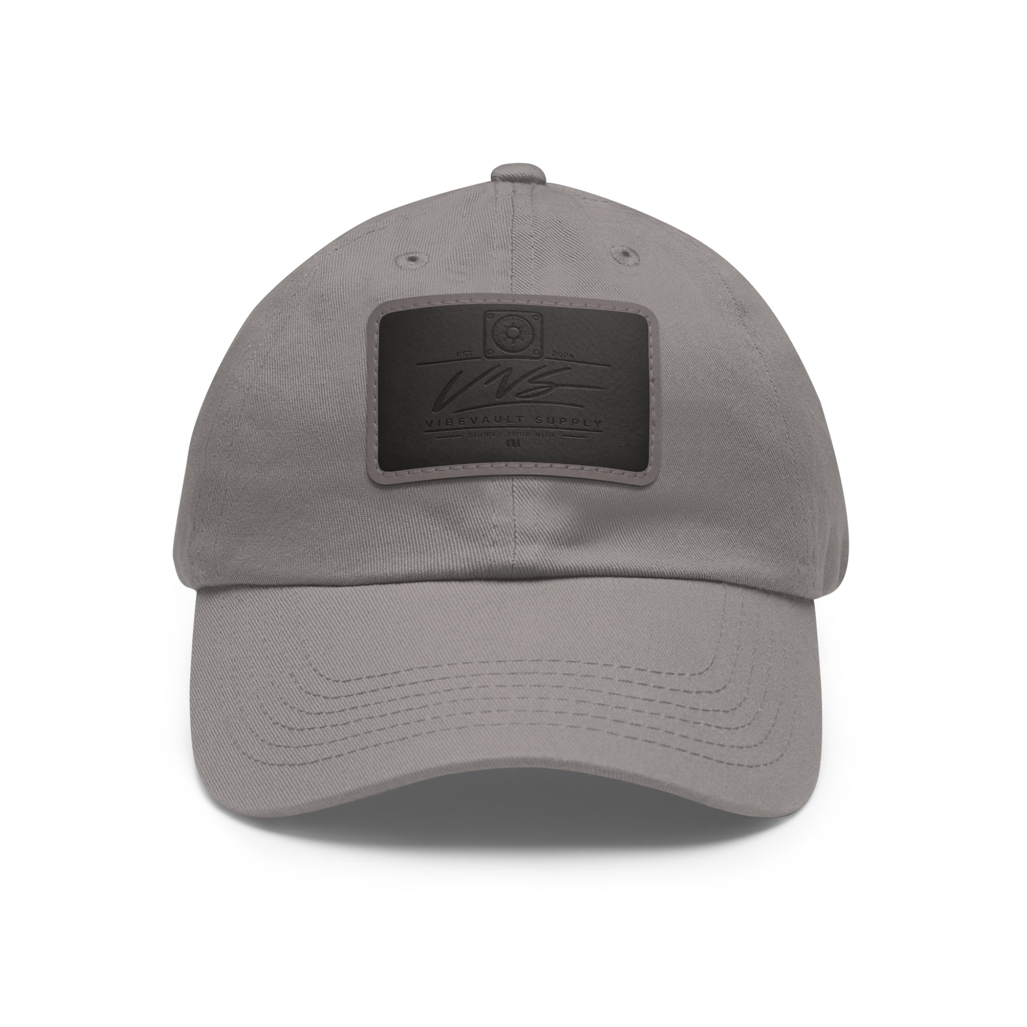 Leather Patch Dad Hat – Minimal Classic Baseball Cap | VibeVault Supply - VibeVaultSupply