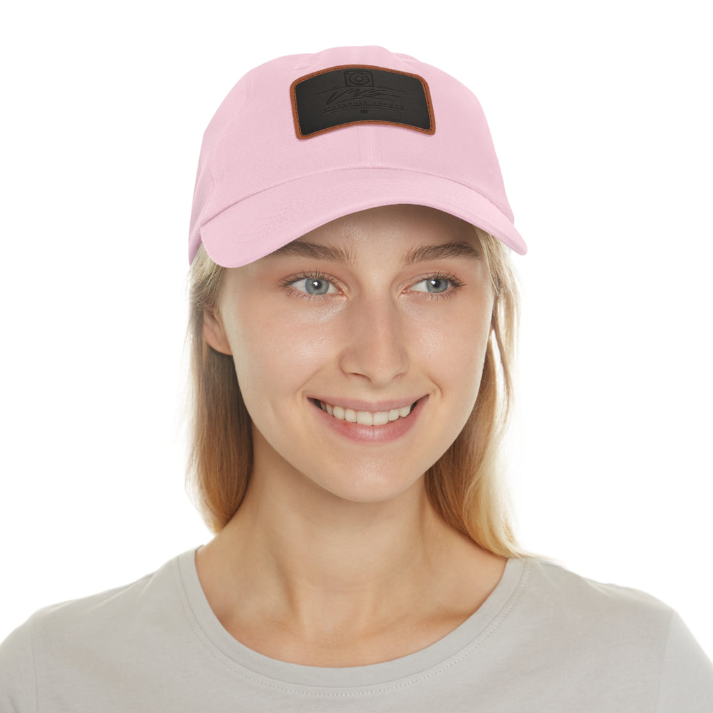 Leather Patch Dad Hat – Minimal Classic Baseball Cap | VibeVault Supply - VibeVaultSupply