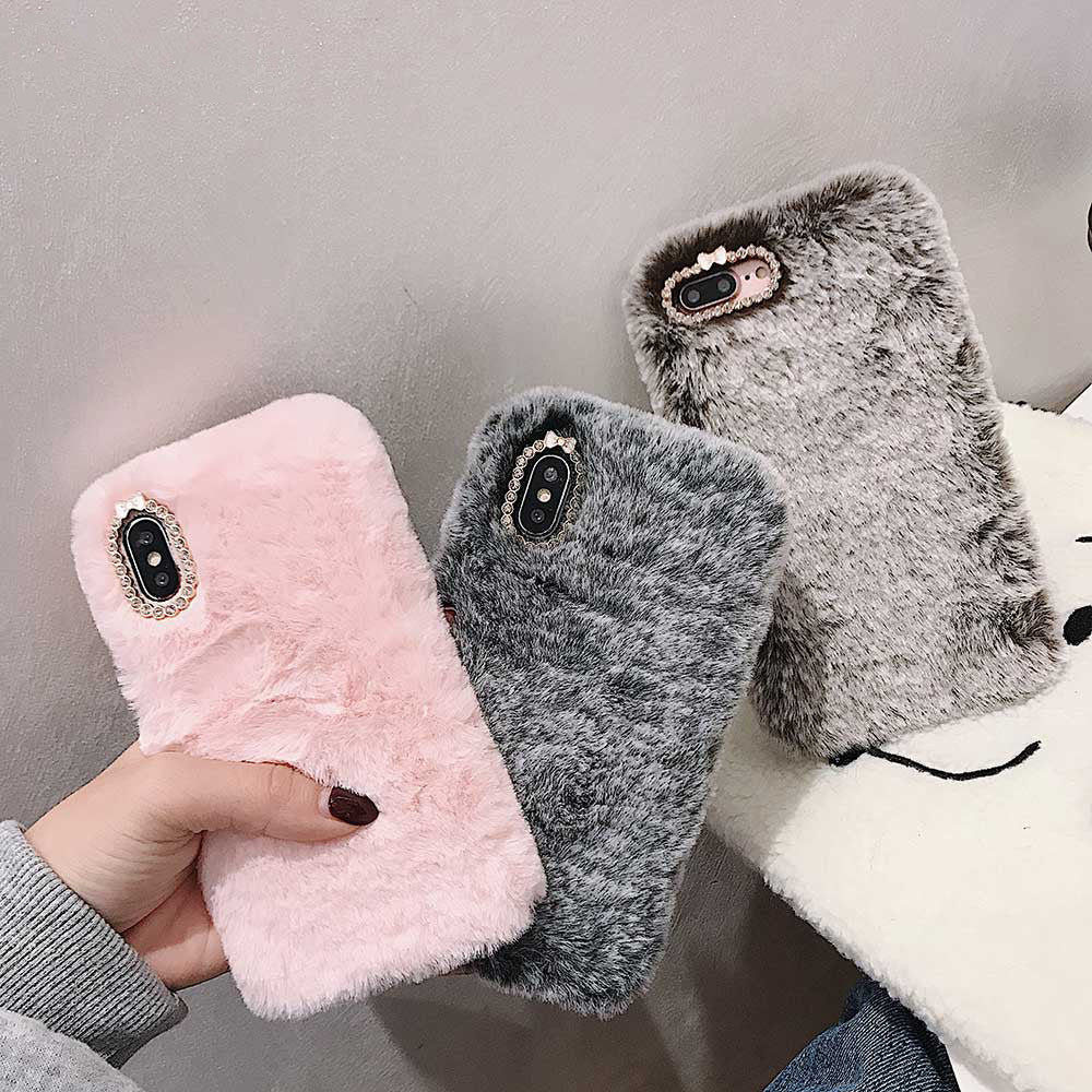 Plush Fur Phone Case – Cozy Aesthetic Soft iPhone Case | VibeVault Supply - VibeVaultSupply