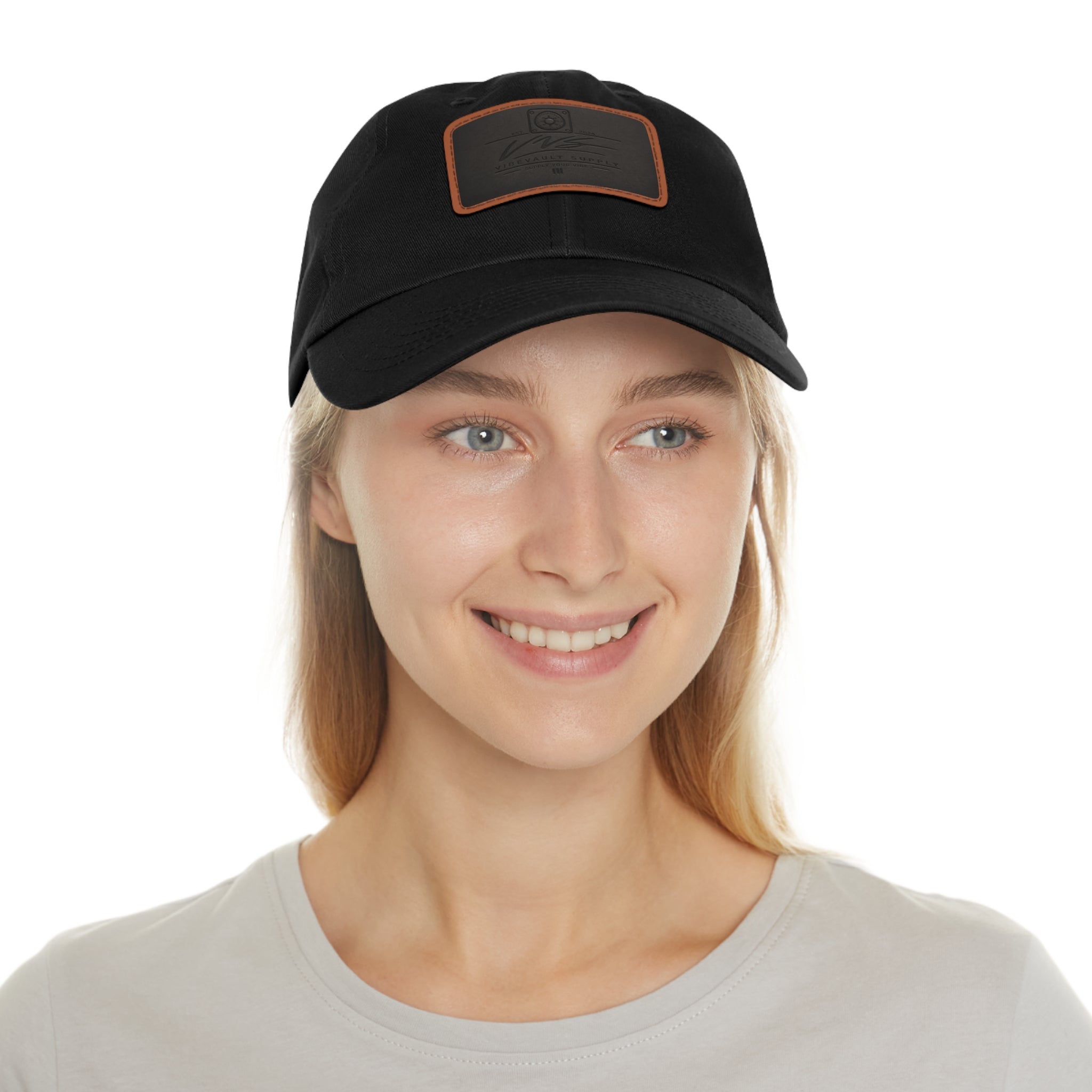 Leather Patch Dad Hat – Minimal Classic Baseball Cap | VibeVault Supply - VibeVaultSupply