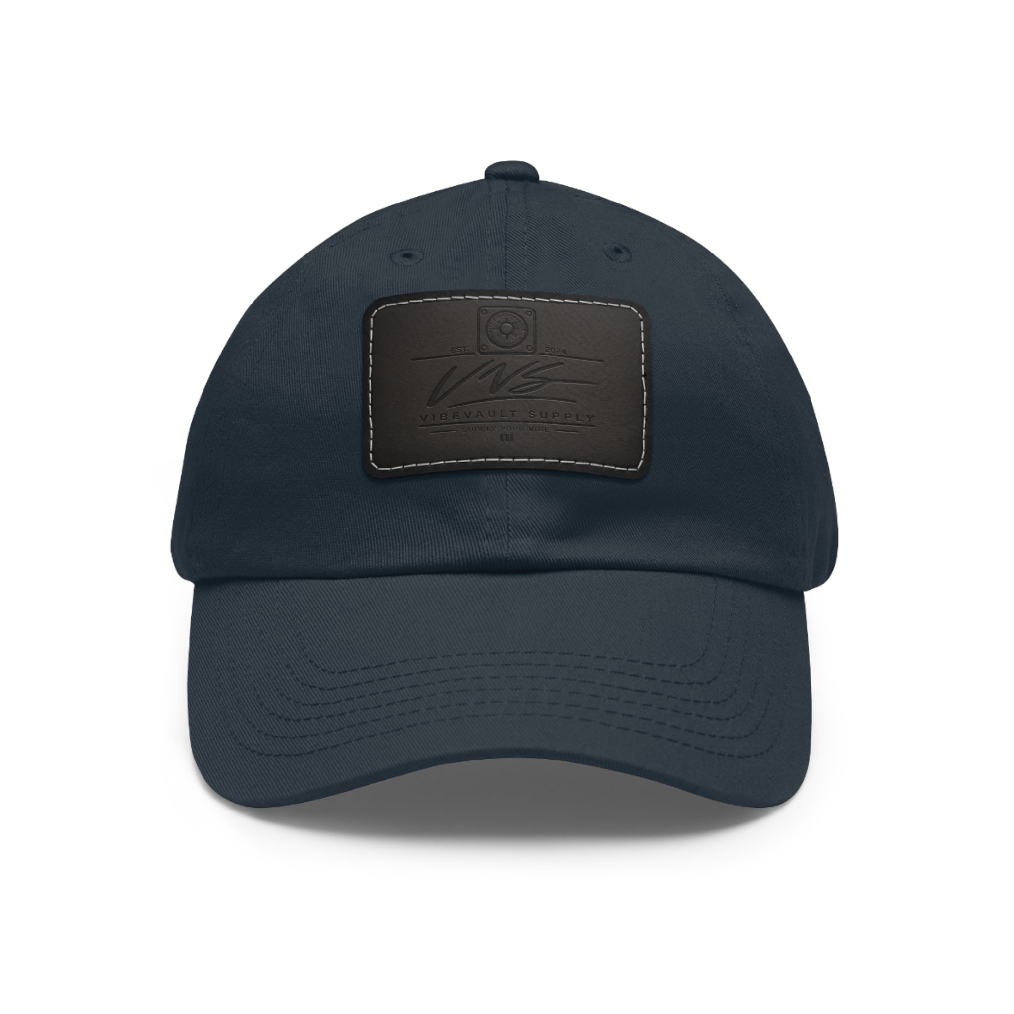 Leather Patch Dad Hat – Minimal Classic Baseball Cap | VibeVault Supply - VibeVaultSupply