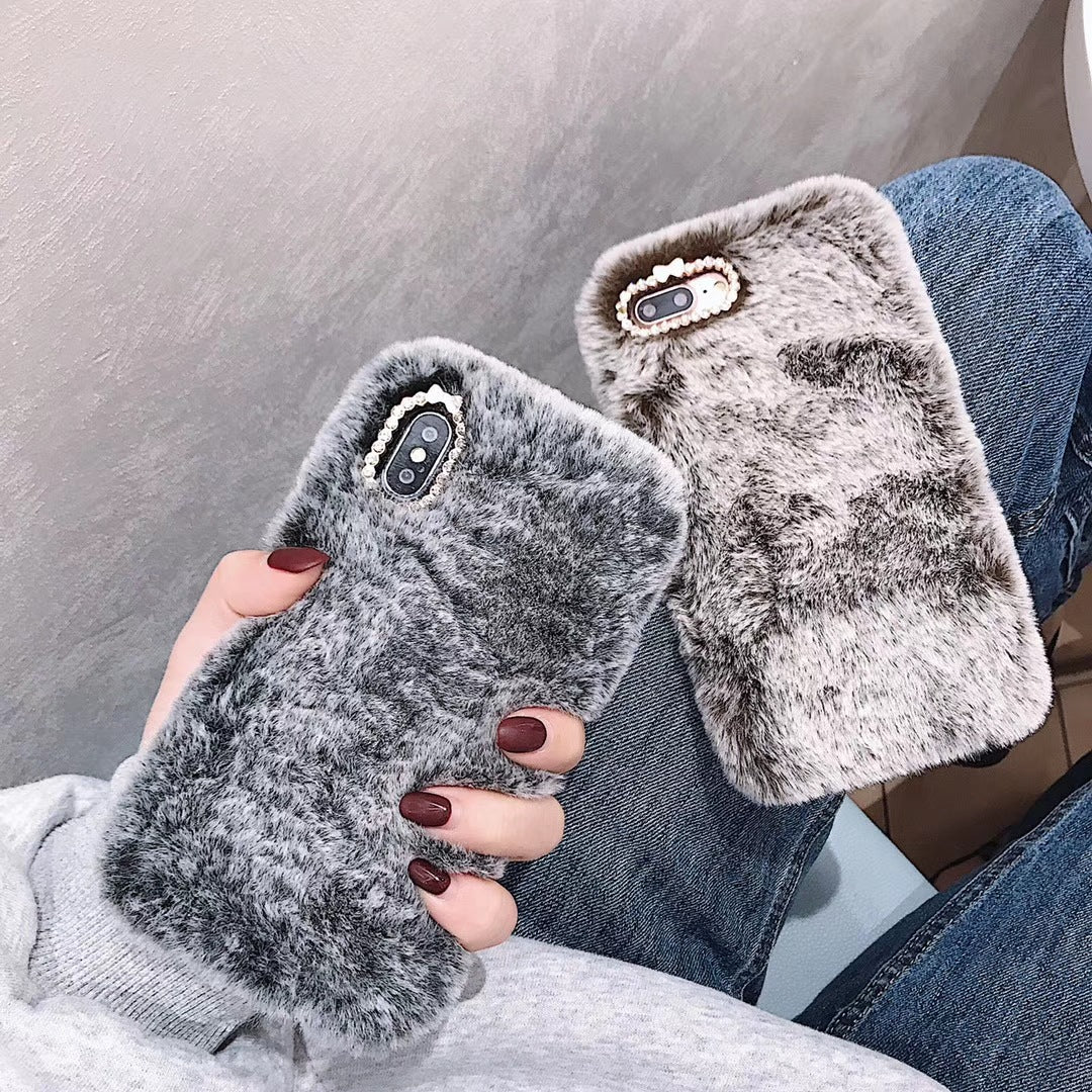 Plush Fur Phone Case – Cozy Aesthetic Soft iPhone Case | VibeVault Supply - VibeVaultSupply