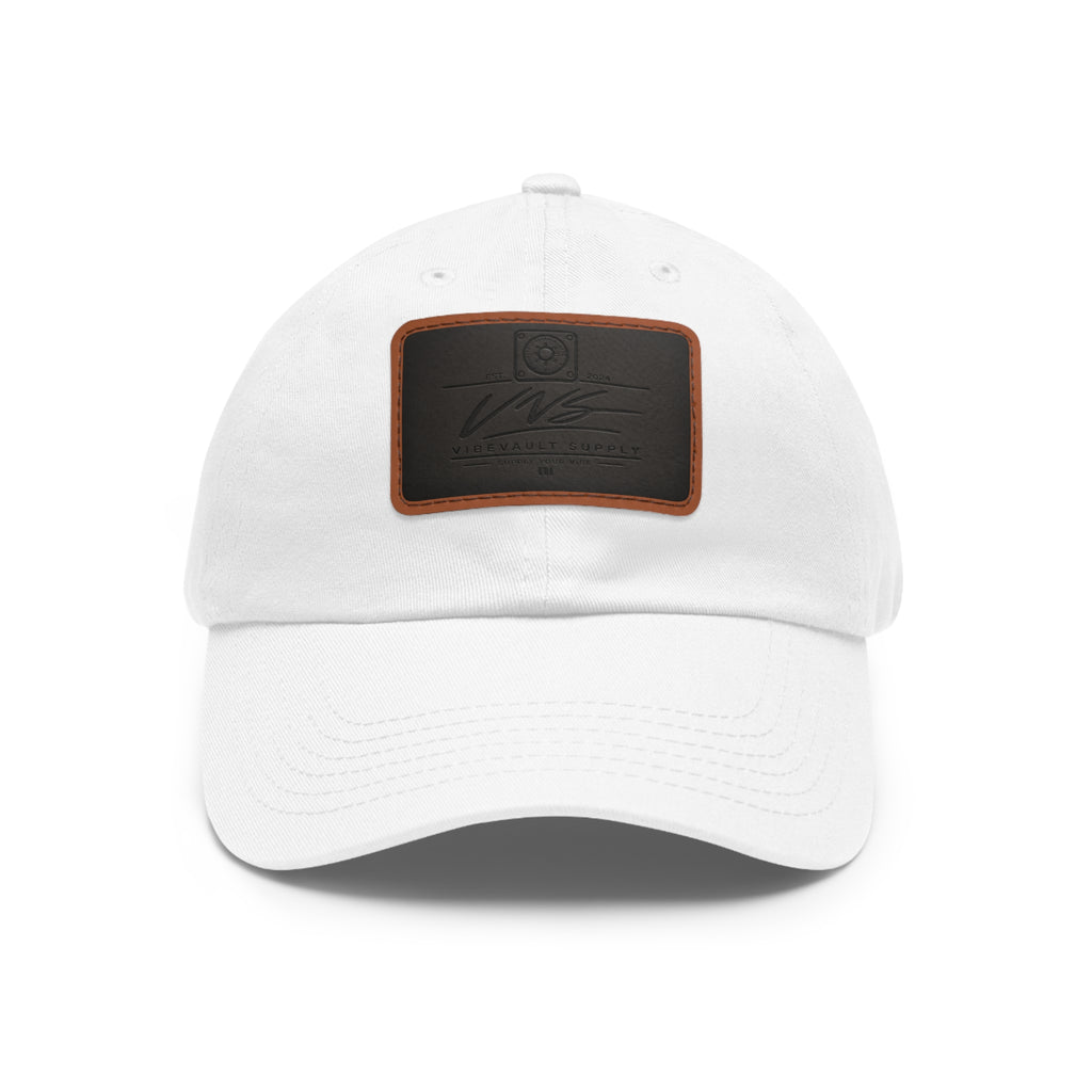 Leather Patch Dad Hat – Minimal Classic Baseball Cap | VibeVault Supply - VibeVaultSupply
