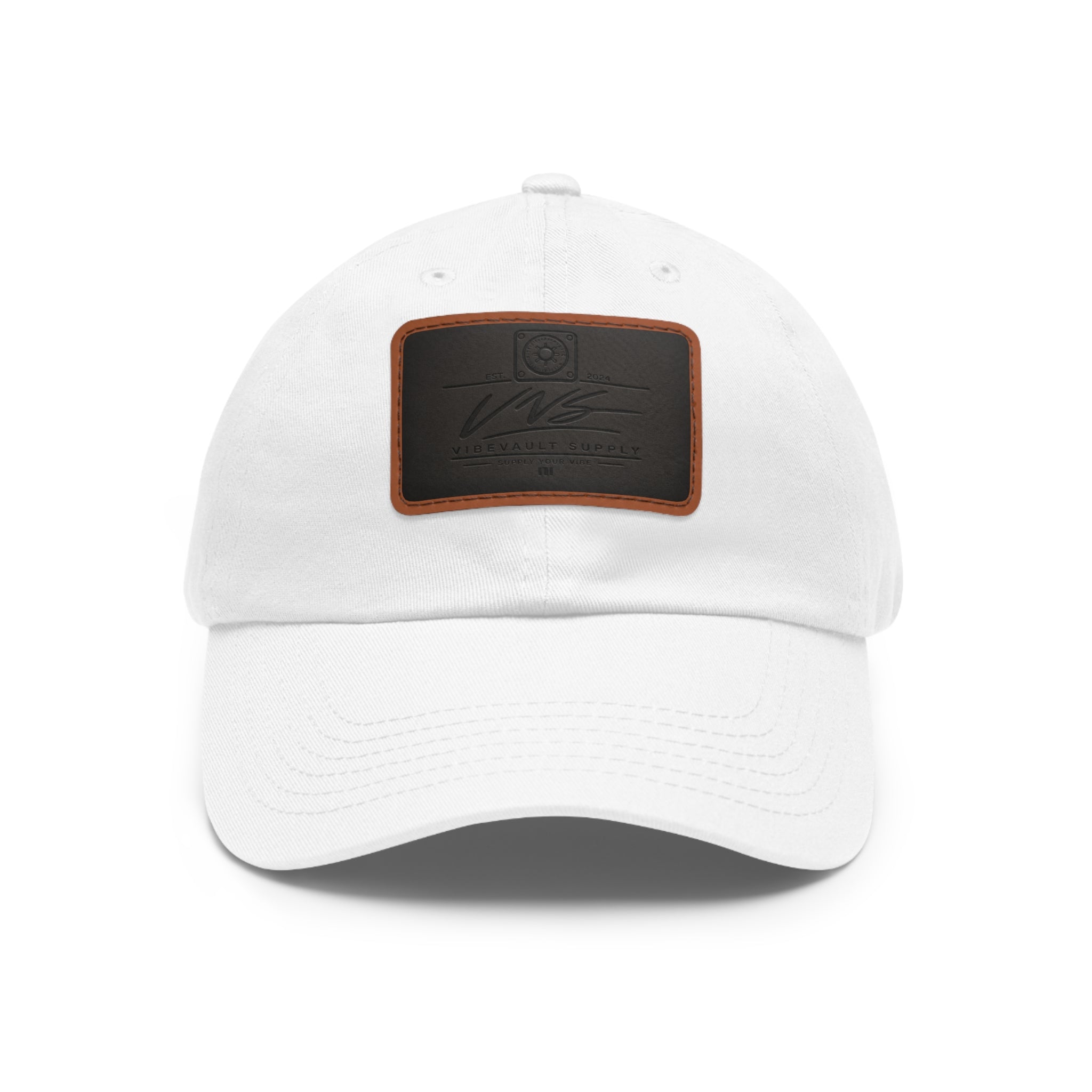 Leather Patch Dad Hat – Minimal Classic Baseball Cap | VibeVault Supply - VibeVaultSupply