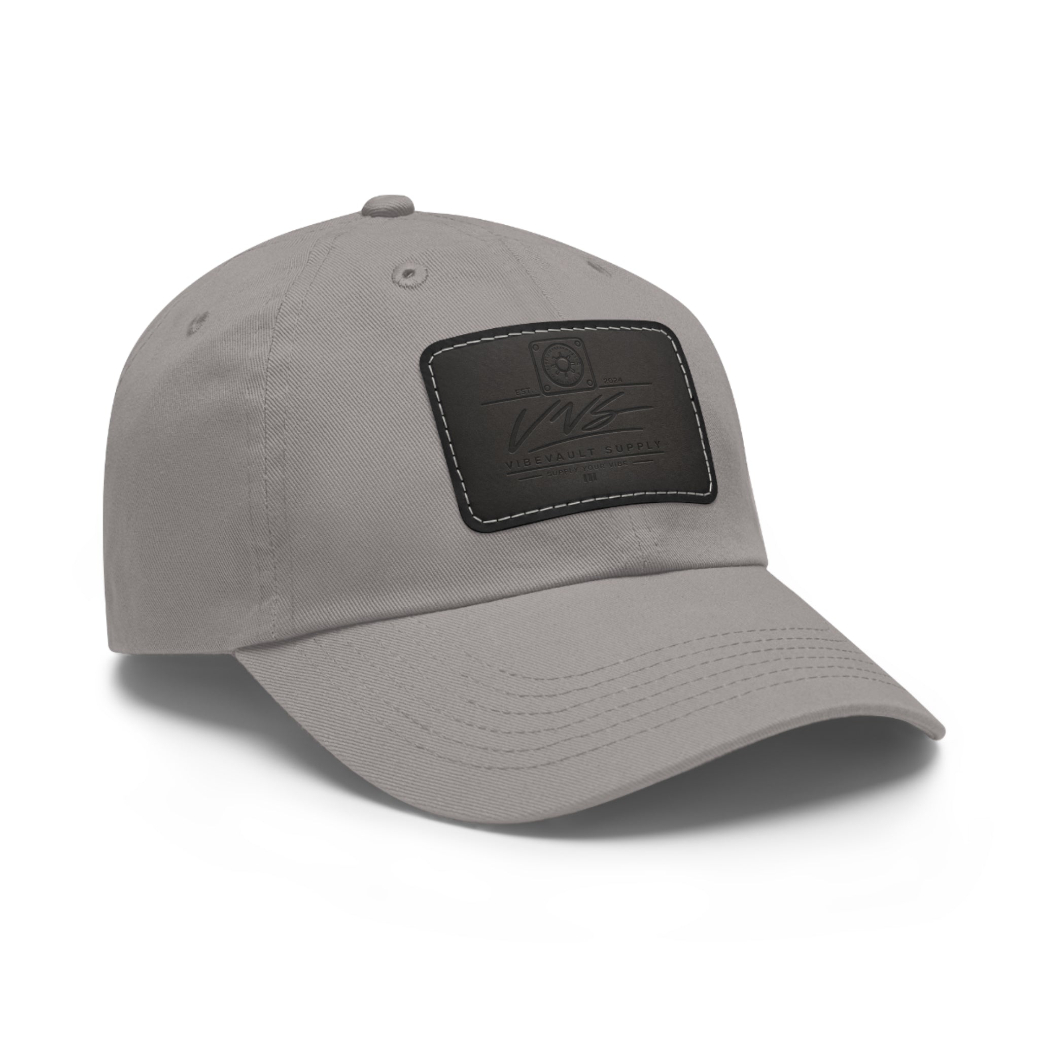 Leather Patch Dad Hat – Minimal Classic Baseball Cap | VibeVault Supply - VibeVaultSupply