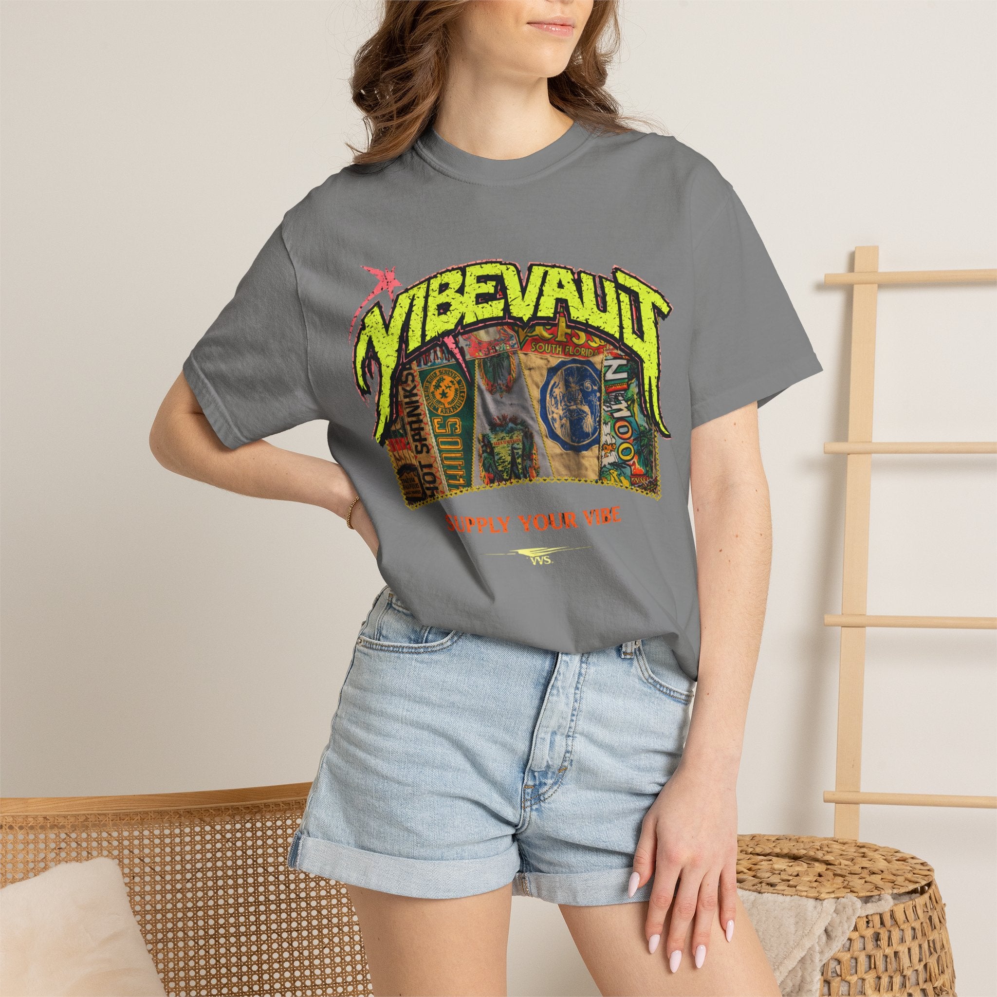 VVS Retro Collage Graphic Tee – Vintage Streetwear T-Shirt | VibeVault Supply - VibeVaultSupply