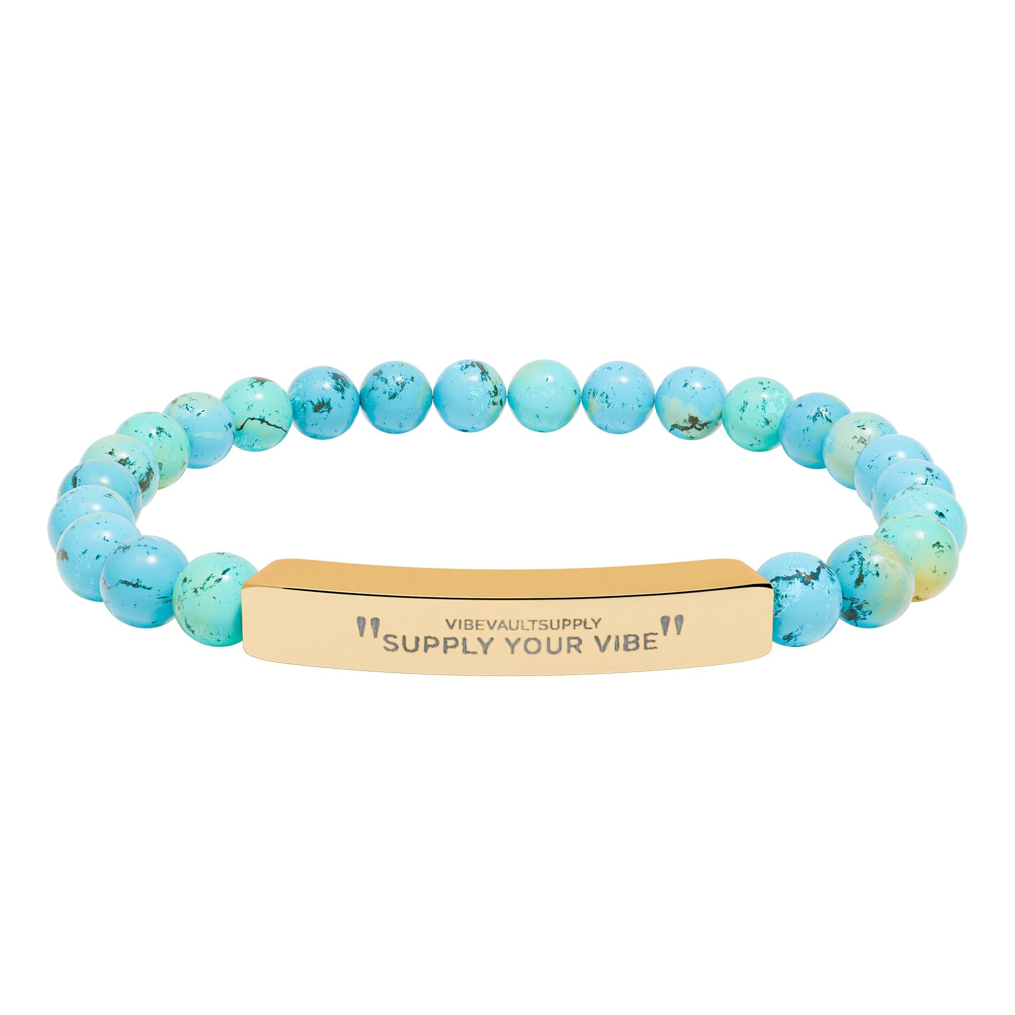 Engraved Stone Bracelet – Personalized Gemstone Bead Bracelet | VibeVaultSupply - VibeVaultSupply