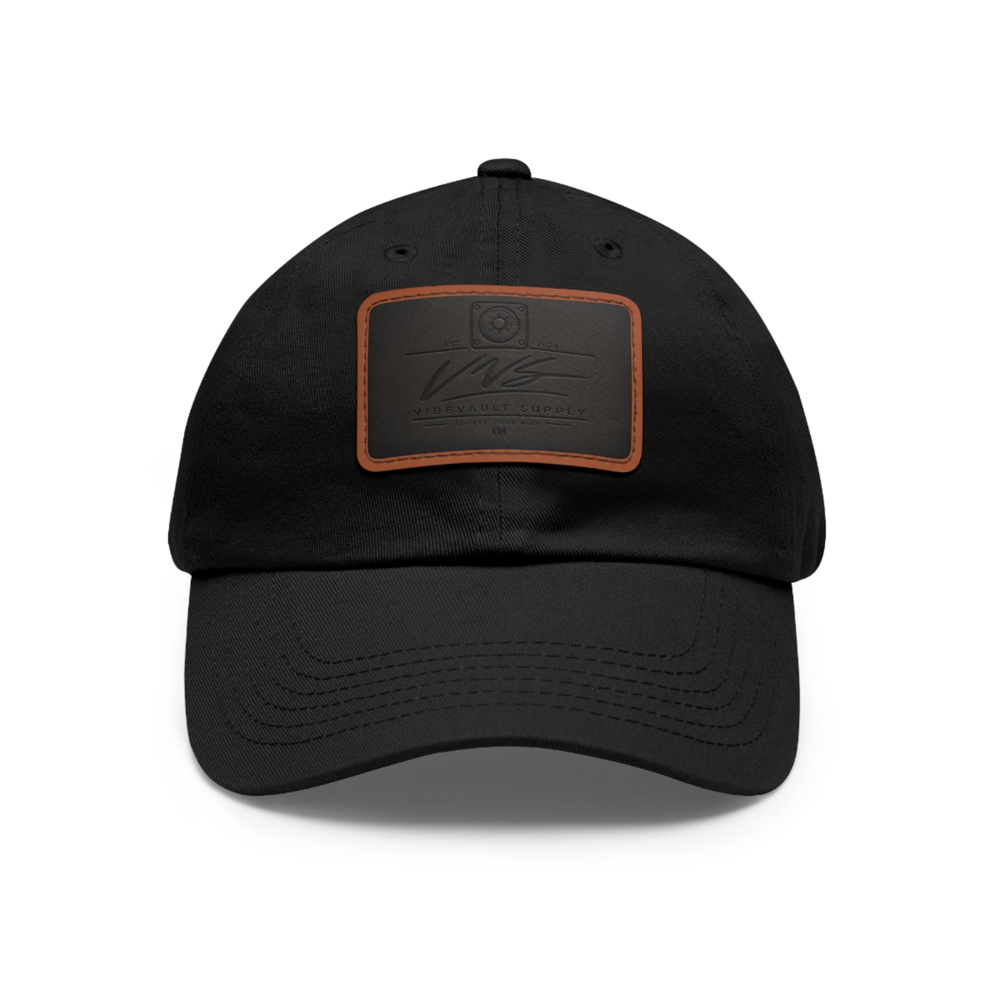 Leather Patch Dad Hat – Minimal Classic Baseball Cap | VibeVault Supply - VibeVaultSupply
