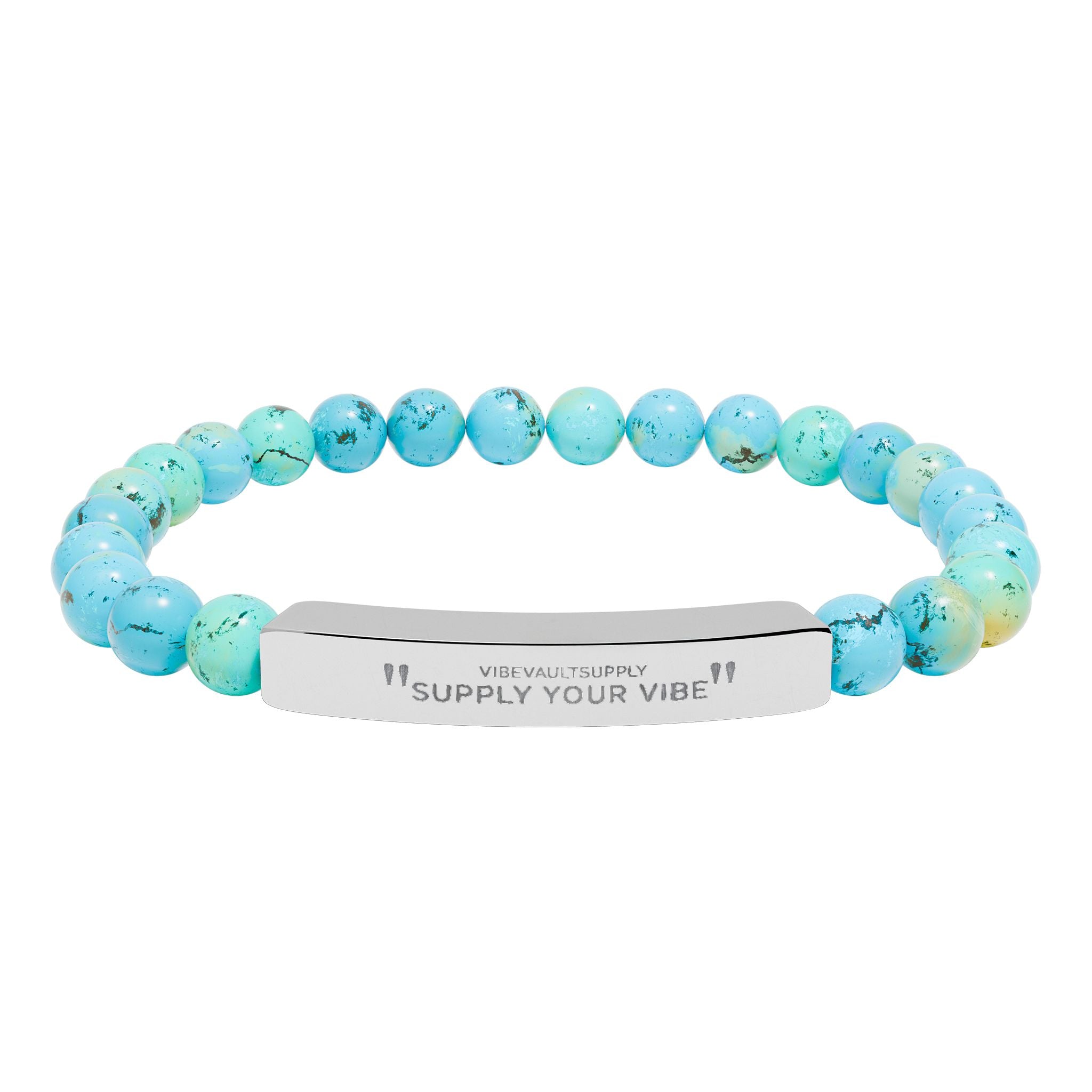 Engraved Stone Bracelet – Personalized Gemstone Bead Bracelet | VibeVaultSupply - VibeVaultSupply