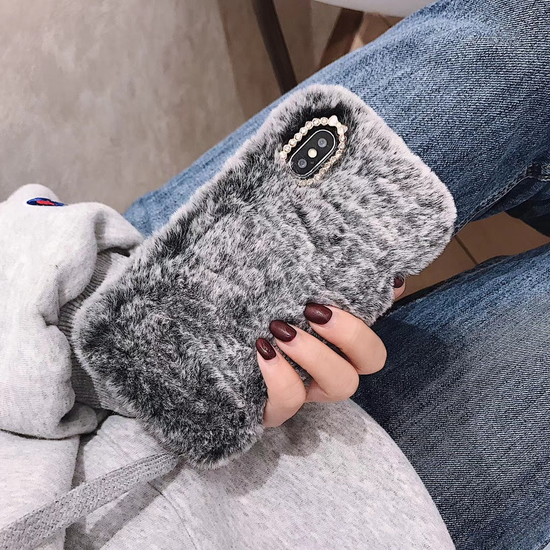 Plush Fur Phone Case – Cozy Aesthetic Soft iPhone Case | VibeVault Supply - VibeVaultSupply