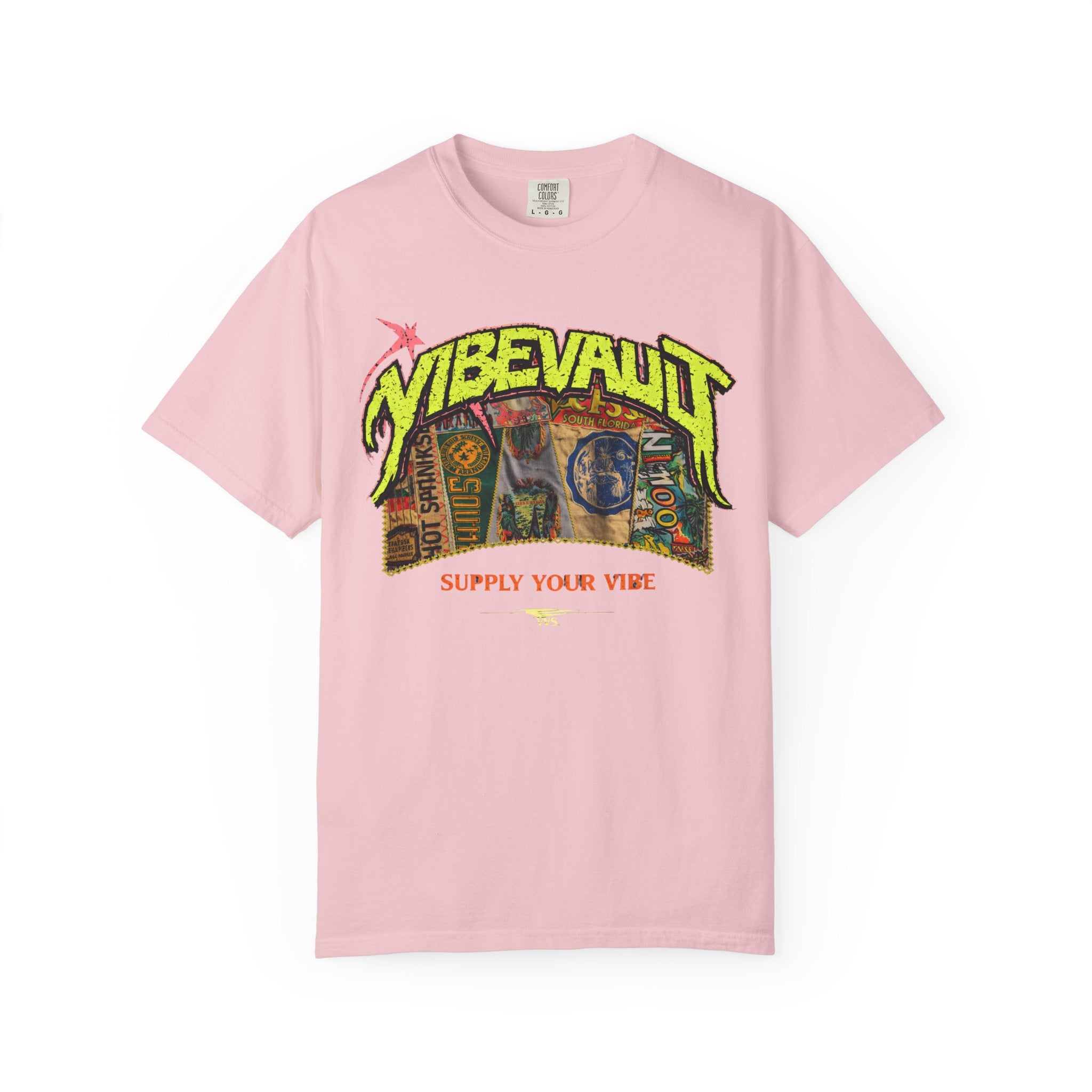 VVS Retro Collage Graphic Tee – Vintage Streetwear T-Shirt | VibeVault Supply - VibeVaultSupply