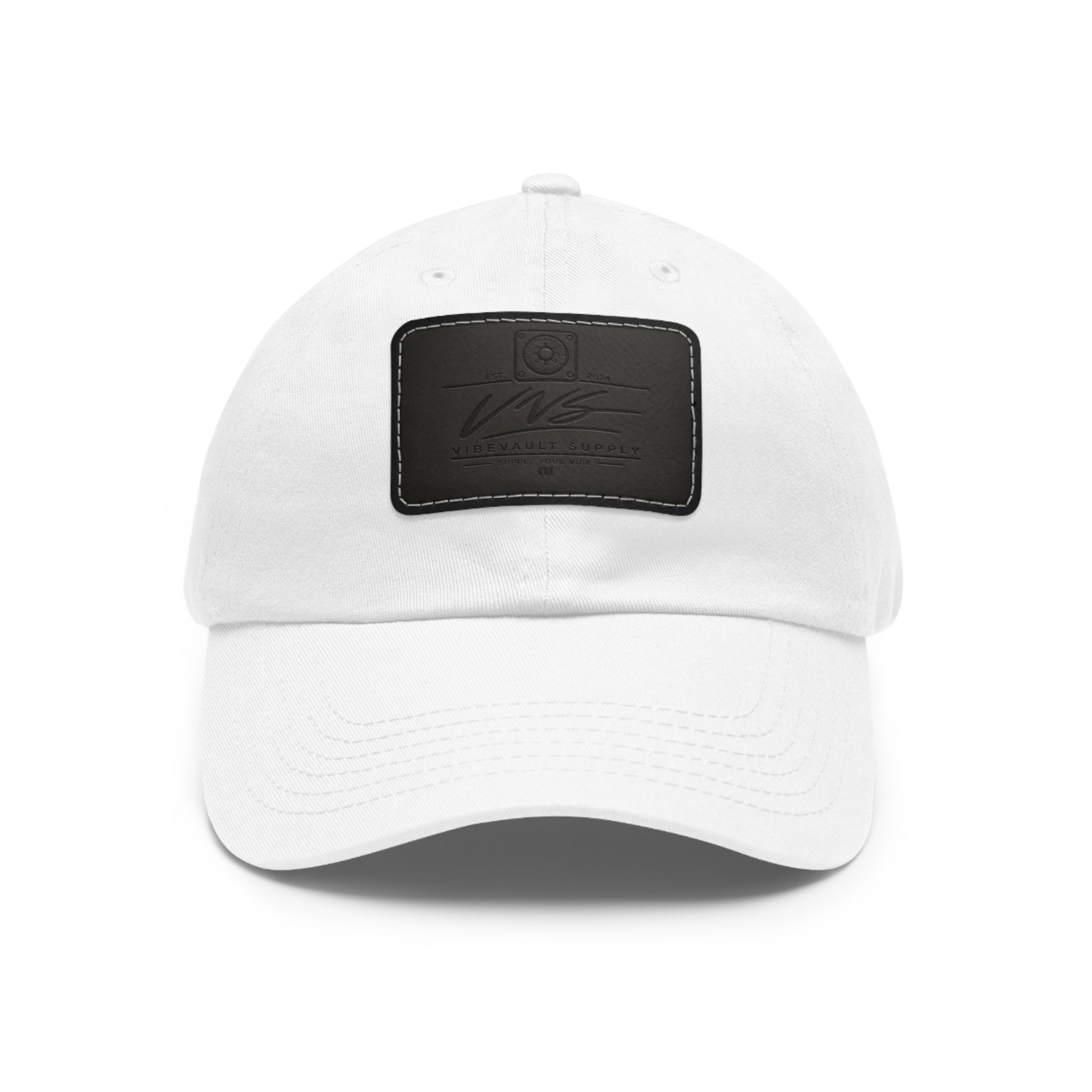 Leather Patch Dad Hat – Minimal Classic Baseball Cap | VibeVault Supply - VibeVaultSupply