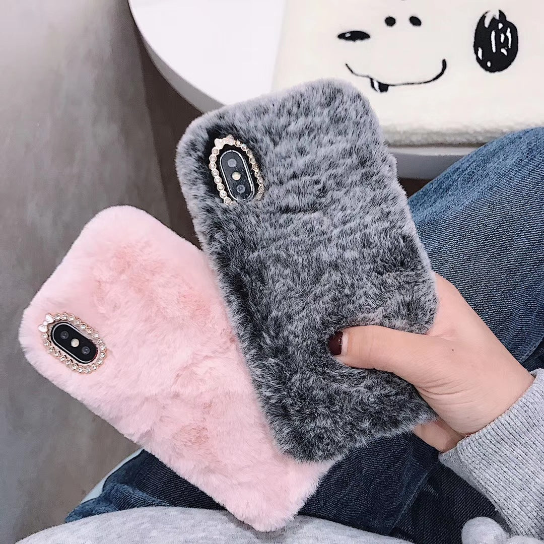 Plush Fur Phone Case – Cozy Aesthetic Soft iPhone Case | VibeVault Supply - VibeVaultSupply