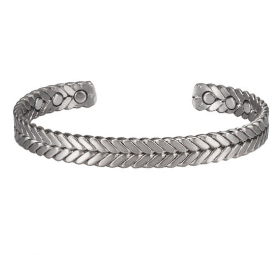 Pure Copper Magnetic Bracelet – Vintage Braided Cuff | Adjustable Unisex Energy Style Jewelry - VibeVaultSupply