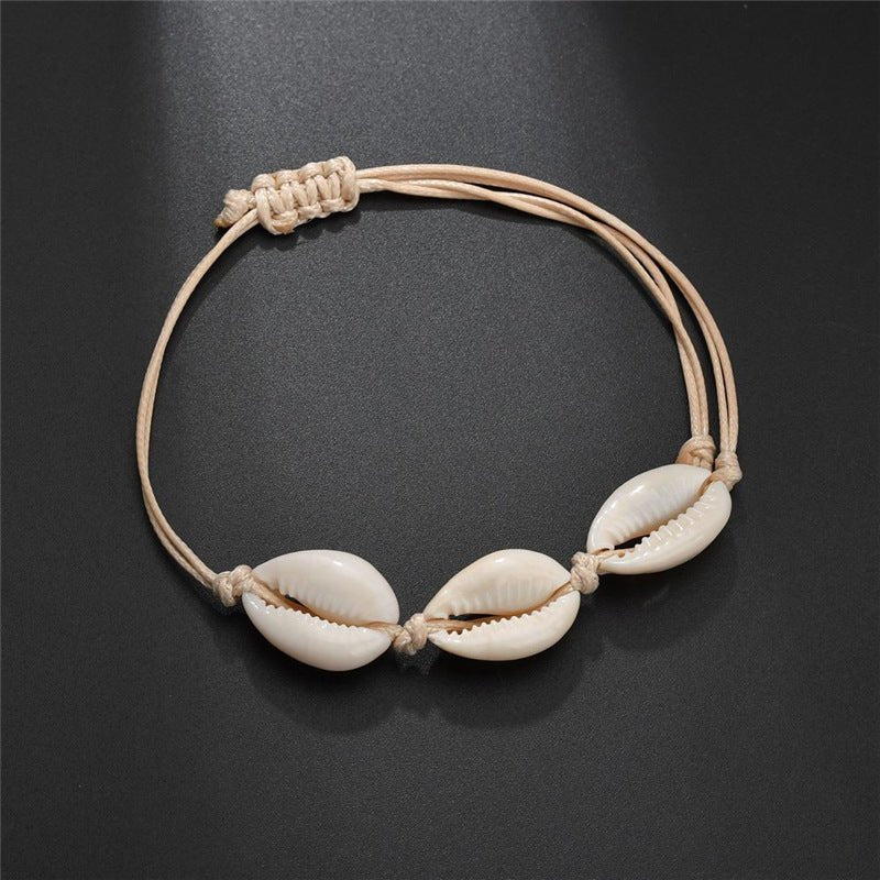 Cowrie Shell Bracelet – Adjustable Beach Bracelet | Boho Coastal Jewelry for Men & Women (Multiple Colors) - VibeVaultSupply