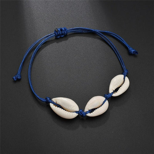Cowrie Shell Bracelet – Adjustable Beach Bracelet | Boho Coastal Jewelry for Men & Women (Multiple Colors) - VibeVaultSupply