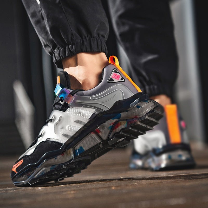 Men’s Chunky Sneakers Multi - Color – Futuristic Streetwear Running Shoes with Air Cushion Sole - VibeVaultSupply
