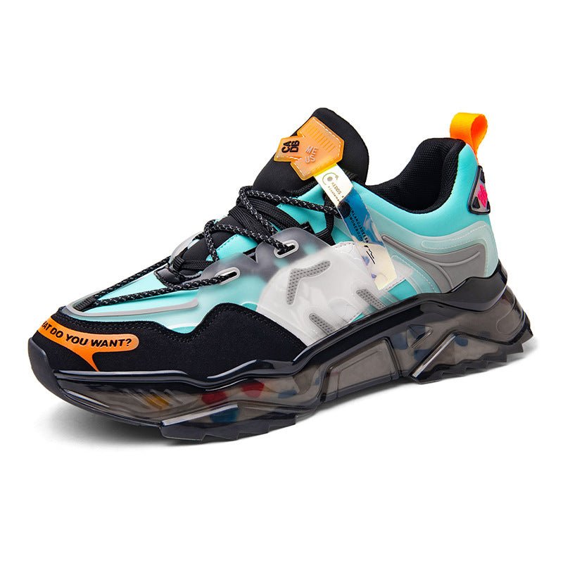 Men’s Chunky Sneakers Multi - Color – Futuristic Streetwear Running Shoes with Air Cushion Sole - VibeVaultSupply
