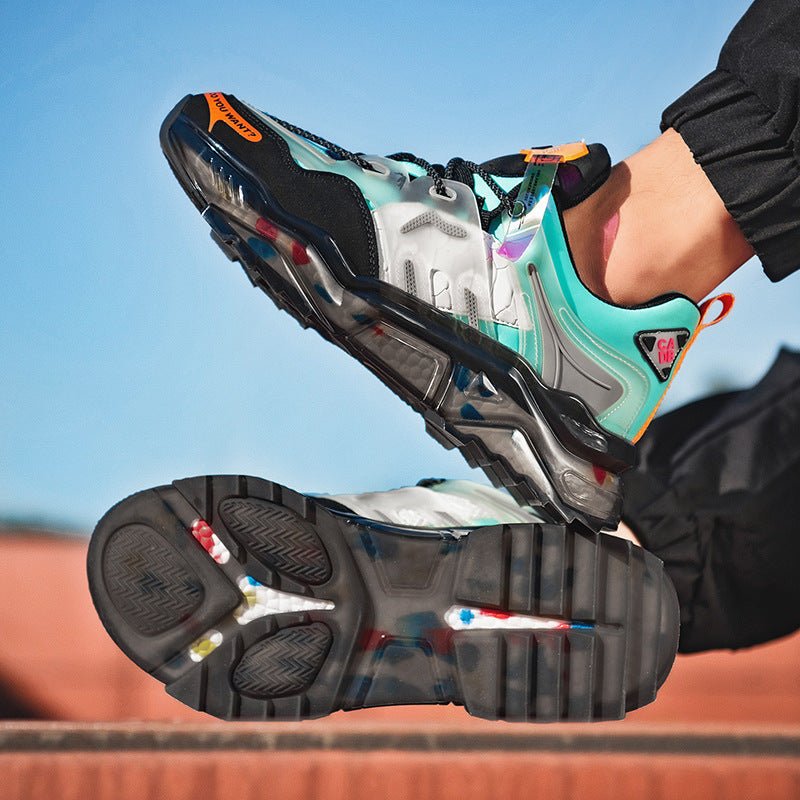 Men’s Chunky Sneakers Multi - Color – Futuristic Streetwear Running Shoes with Air Cushion Sole - VibeVaultSupply