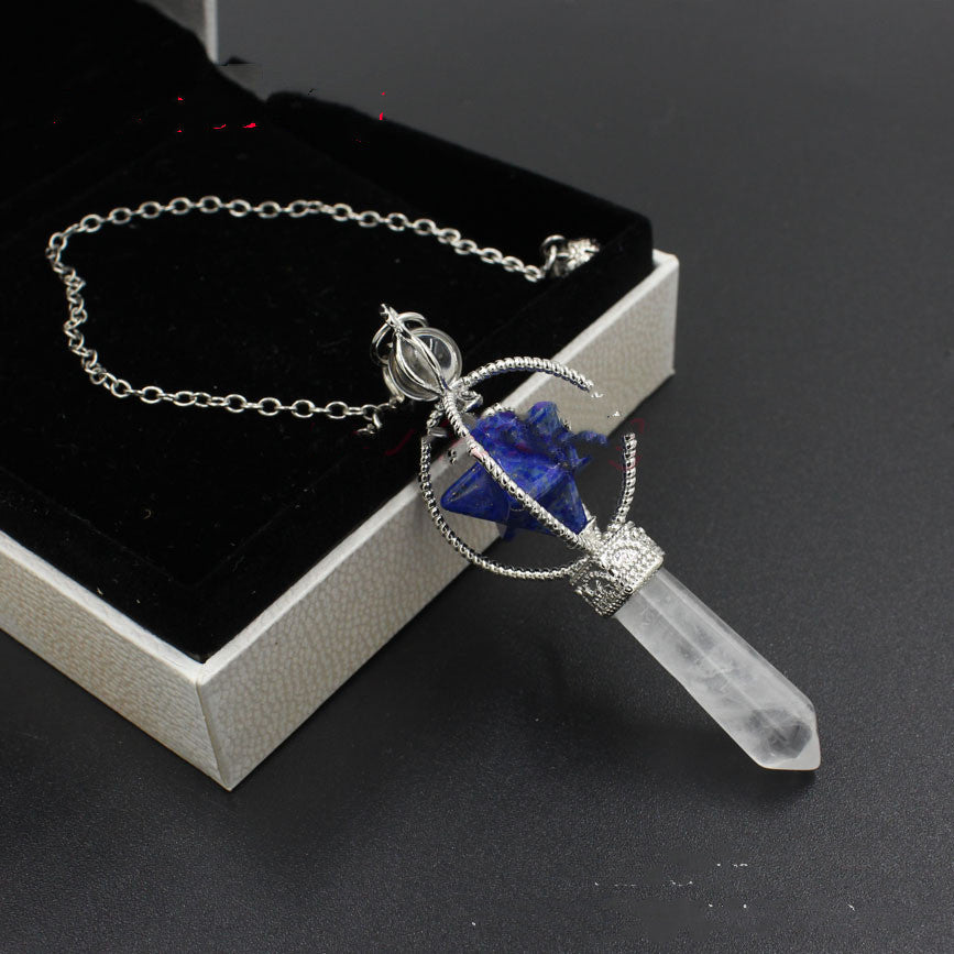Crystal Pendulum | Gemstone Dowsing Pendulum | Quartz Divination Tool (Multiple Stones)