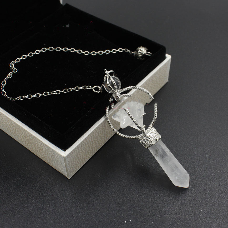Crystal Pendulum | Gemstone Dowsing Pendulum | Quartz Divination Tool (Multiple Stones)