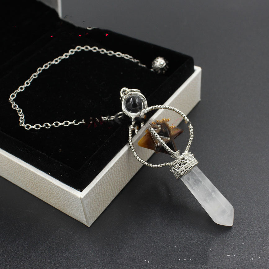 Crystal Pendulum | Gemstone Dowsing Pendulum | Quartz Divination Tool (Multiple Stones)
