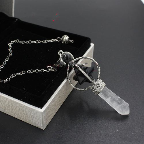 Crystal Pendulum | Gemstone Dowsing Pendulum | Quartz Divination Tool (Multiple Stones)