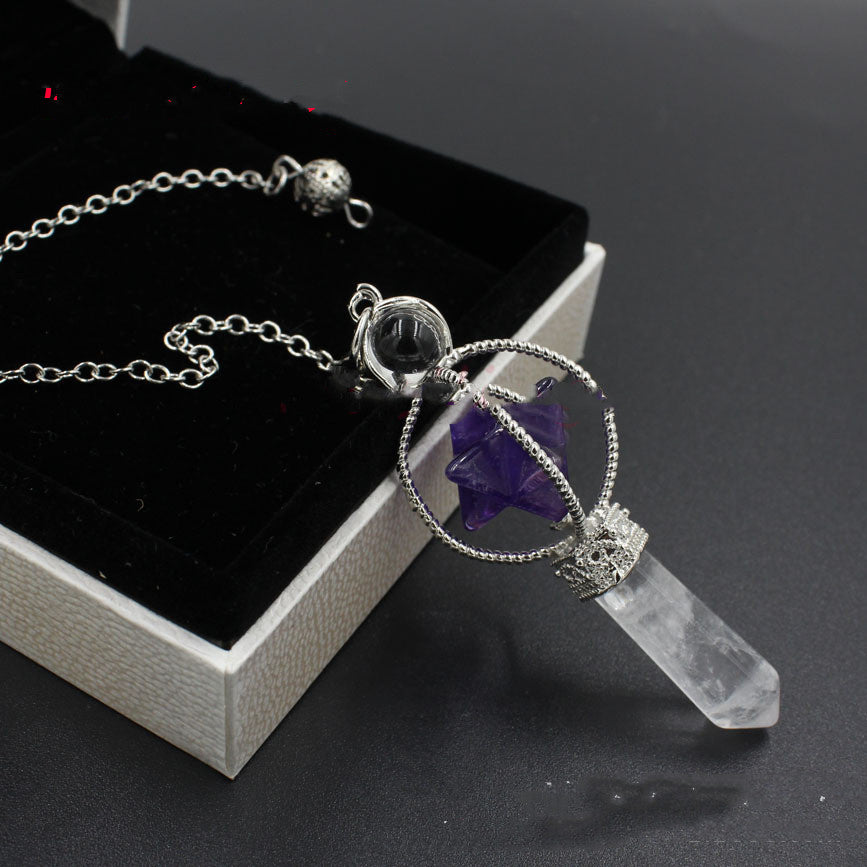 Crystal Pendulum | Gemstone Dowsing Pendulum | Quartz Divination Tool (Multiple Stones)