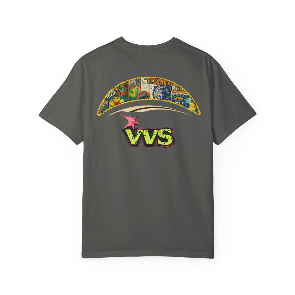 VVS Retro Collage Graphic Tee – Vintage Streetwear T-Shirt | VibeVault Supply - VibeVaultSupply
