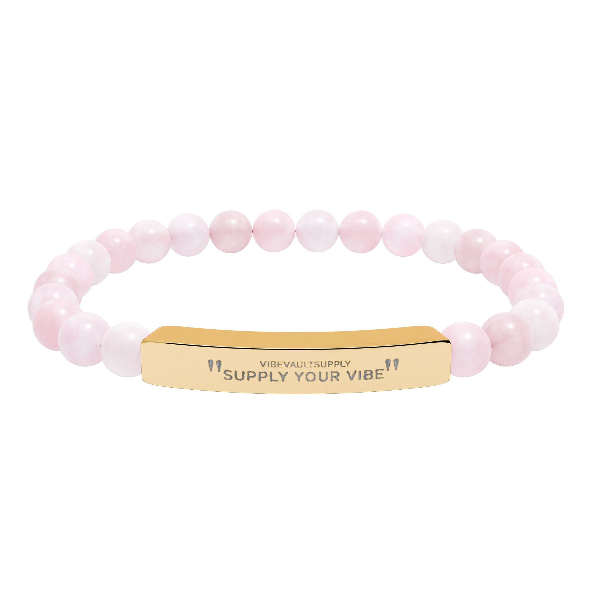Engraved Stone Bracelet – Personalized Gemstone Bead Bracelet | VibeVaultSupply - VibeVaultSupply