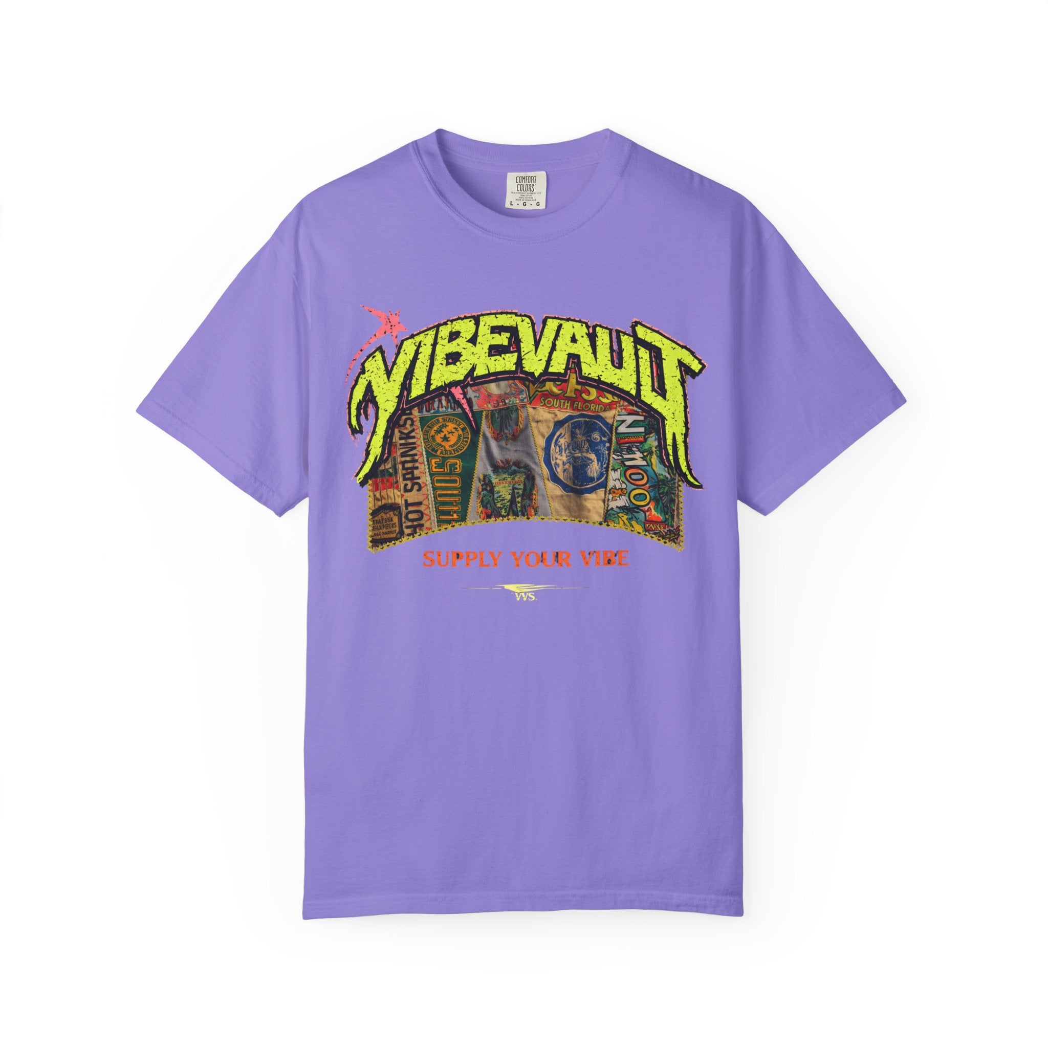 VVS Retro Collage Graphic Tee – Vintage Streetwear T-Shirt | VibeVault Supply - VibeVaultSupply