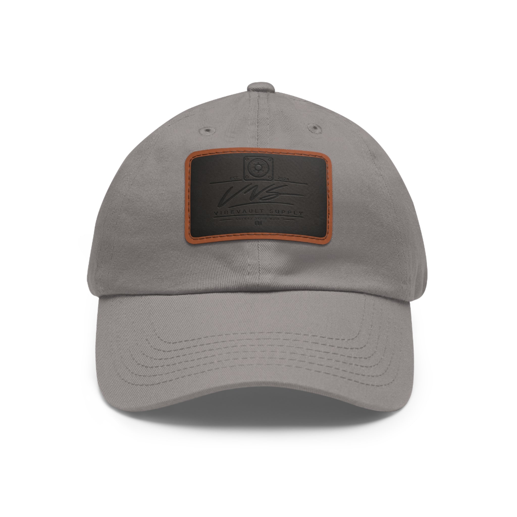 Leather Patch Dad Hat – Minimal Classic Baseball Cap | VibeVault Supply - VibeVaultSupply
