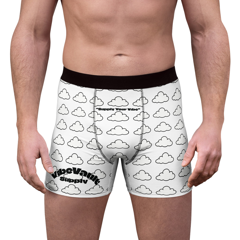 Cloud Pattern Boxer Briefs — “Supply Your Vibe” Printed Men’s Underwear - VibeVaultSupply