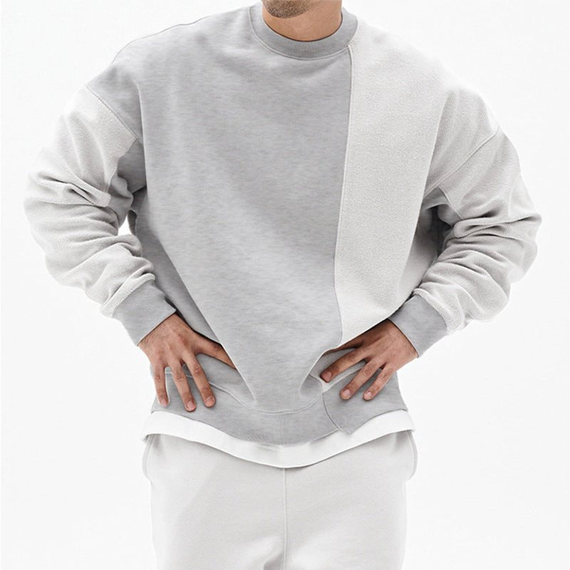 Men's Oversized Minimalist Crewneck Sweatshirt - VibeVaultSupply
