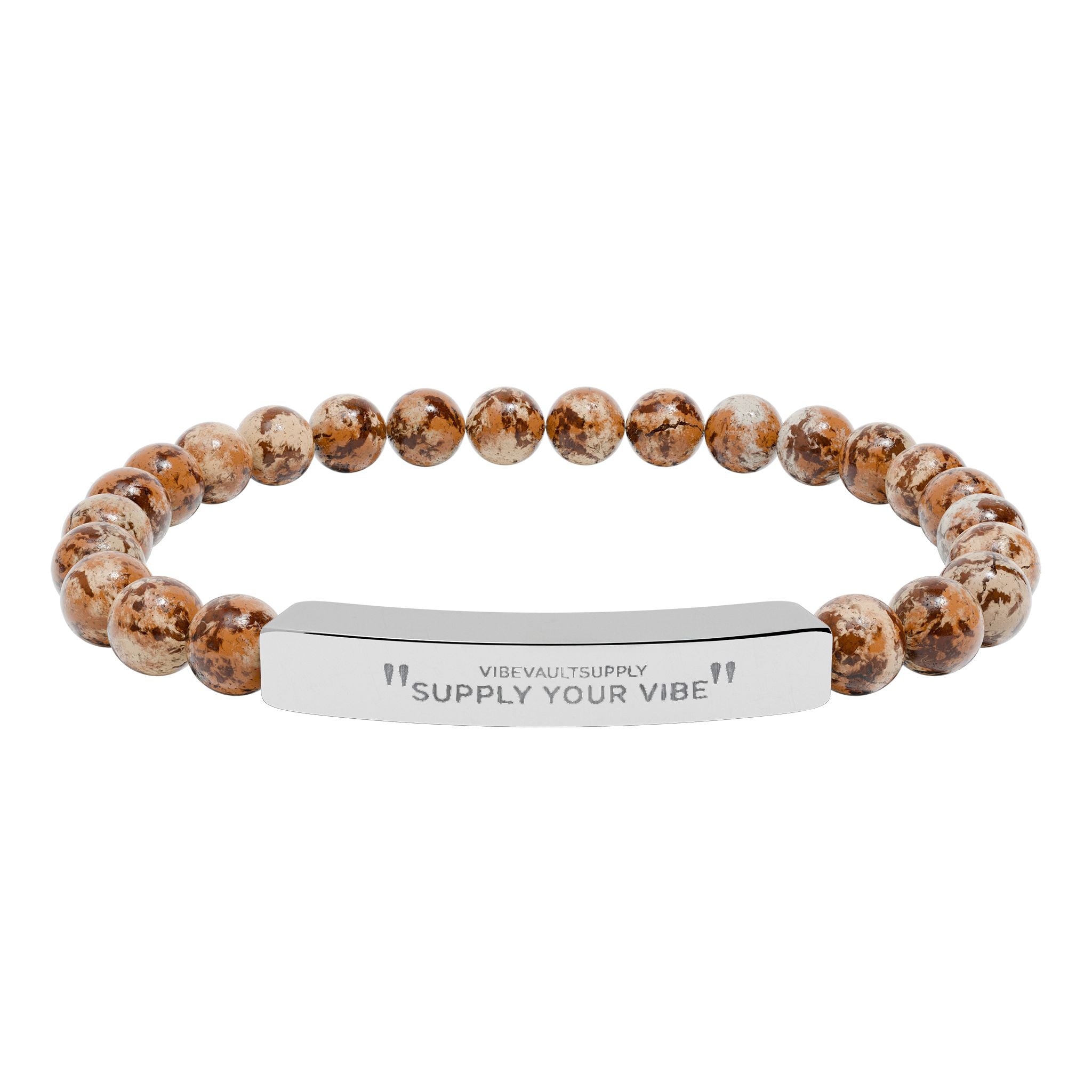 Engraved Stone Bracelet – Personalized Gemstone Bead Bracelet | VibeVaultSupply - VibeVaultSupply