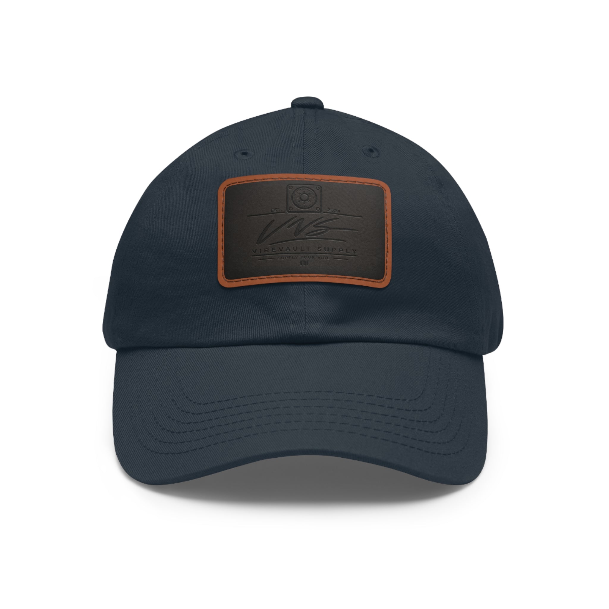 Leather Patch Dad Hat – Minimal Classic Baseball Cap | VibeVault Supply - VibeVaultSupply