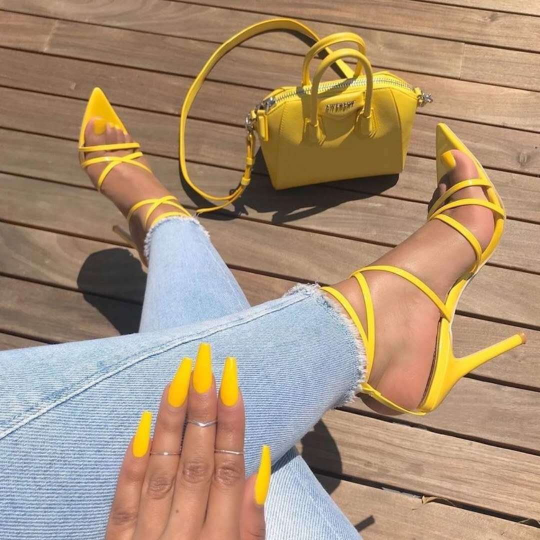 Cross strap stiletto high heels - VibeVaultSupply