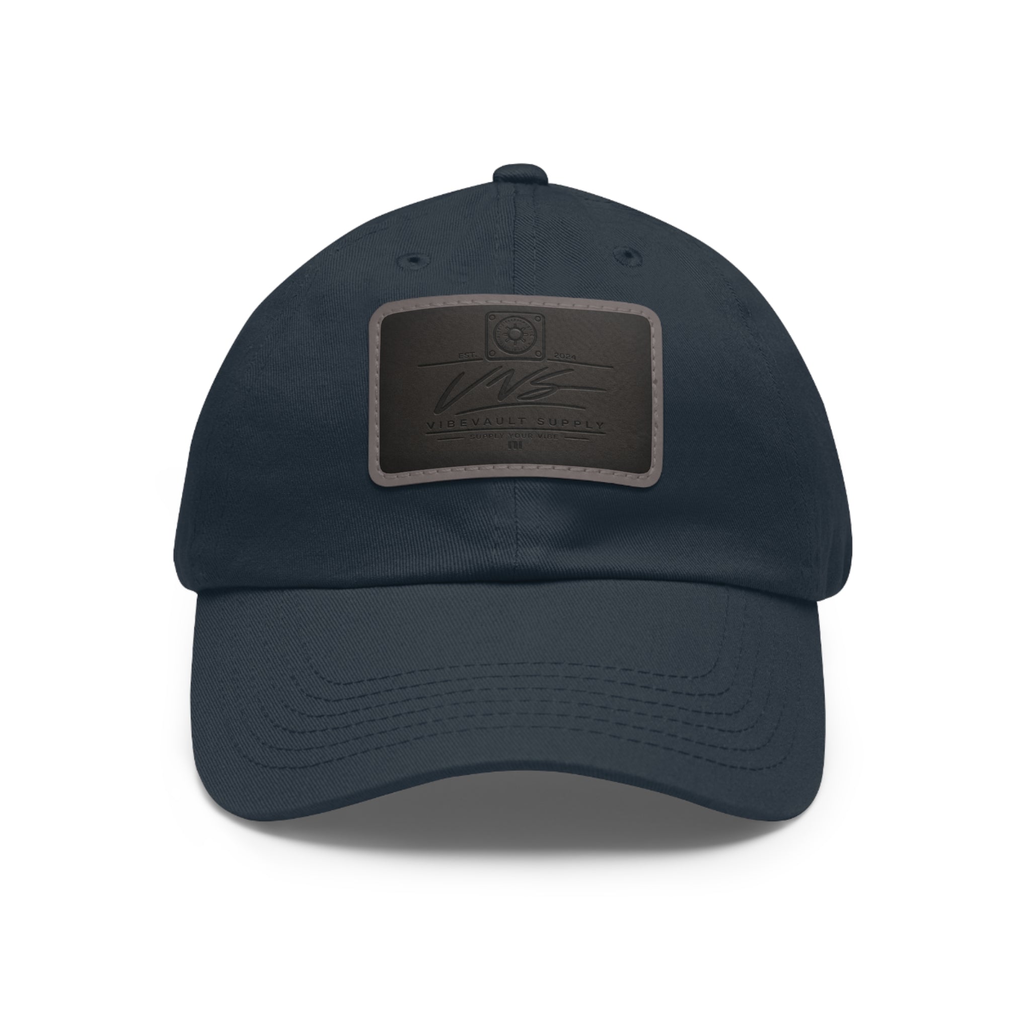 Leather Patch Dad Hat – Minimal Classic Baseball Cap | VibeVault Supply - VibeVaultSupply