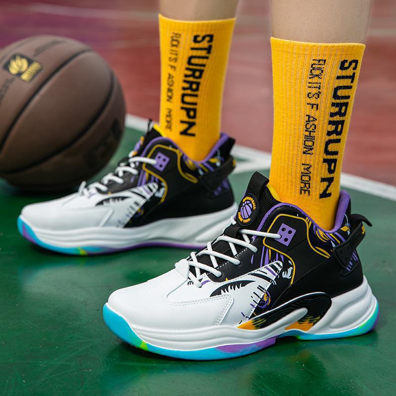 VibeVaultSupply High - Top Court Sneakers – Lightweight Cushioned Basketball - Inspired Shoes | Streetwear Athletic Trainers - VibeVaultSupply