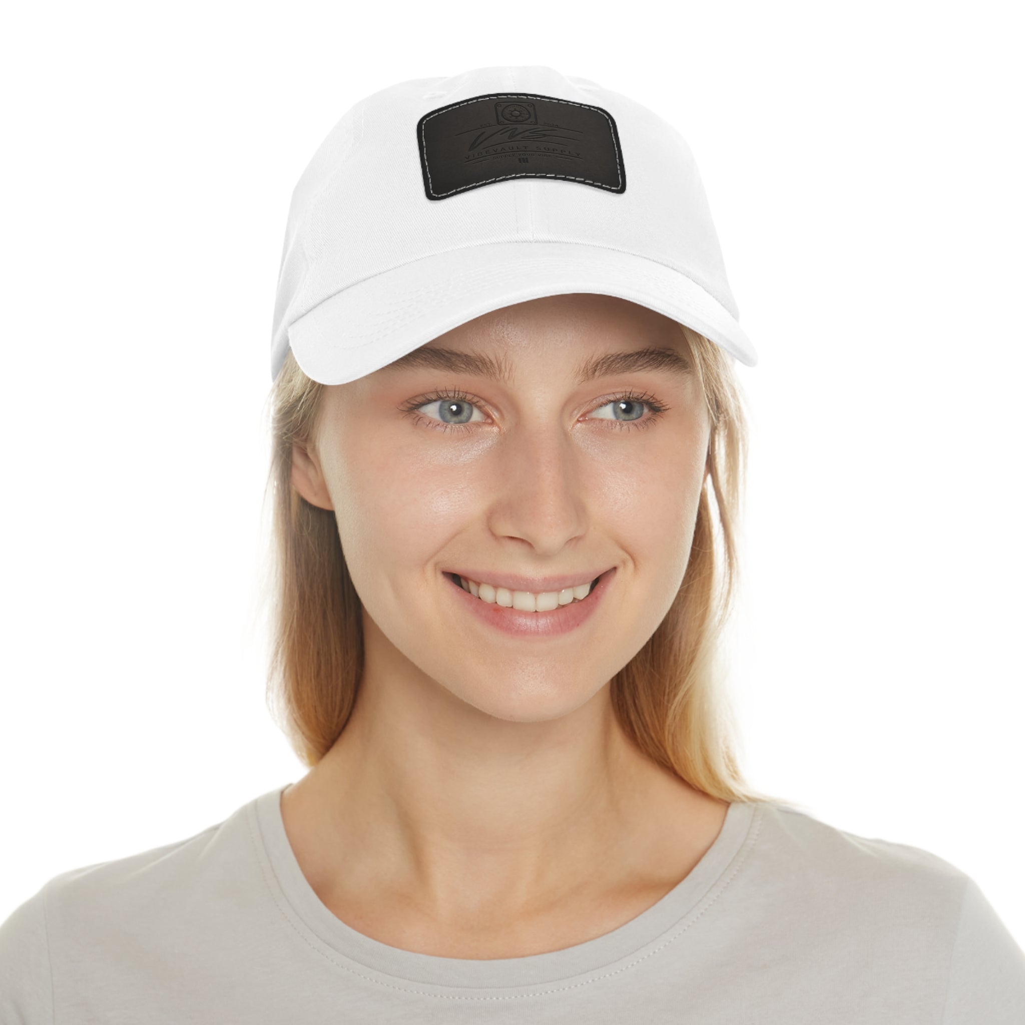 Leather Patch Dad Hat – Minimal Classic Baseball Cap | VibeVault Supply - VibeVaultSupply