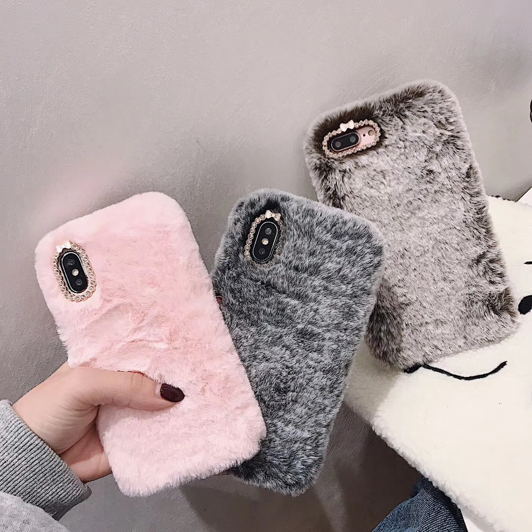 Plush Fur Phone Case – Cozy Aesthetic Soft iPhone Case | VibeVault Supply - VibeVaultSupply