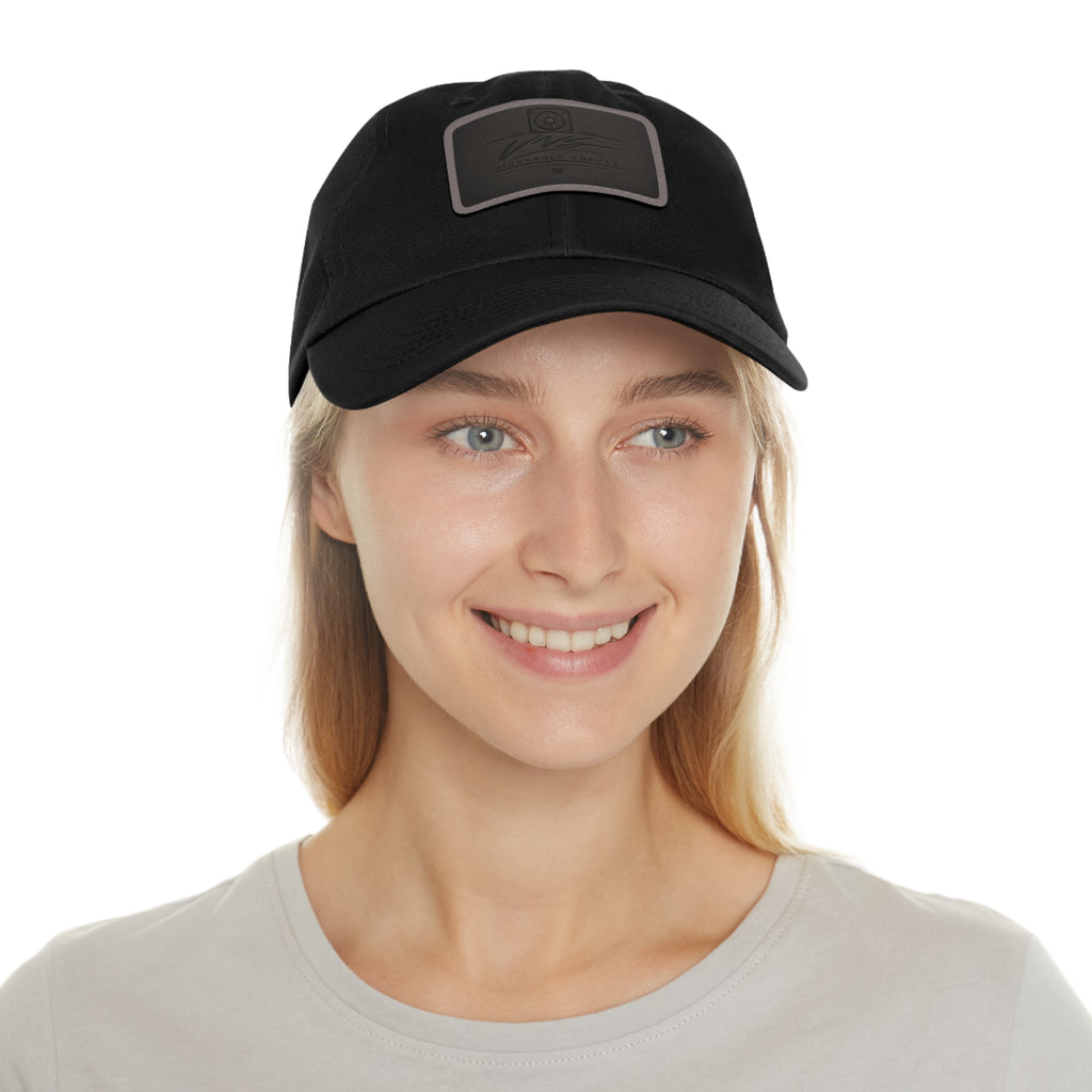 Leather Patch Dad Hat – Minimal Classic Baseball Cap | VibeVault Supply - VibeVaultSupply