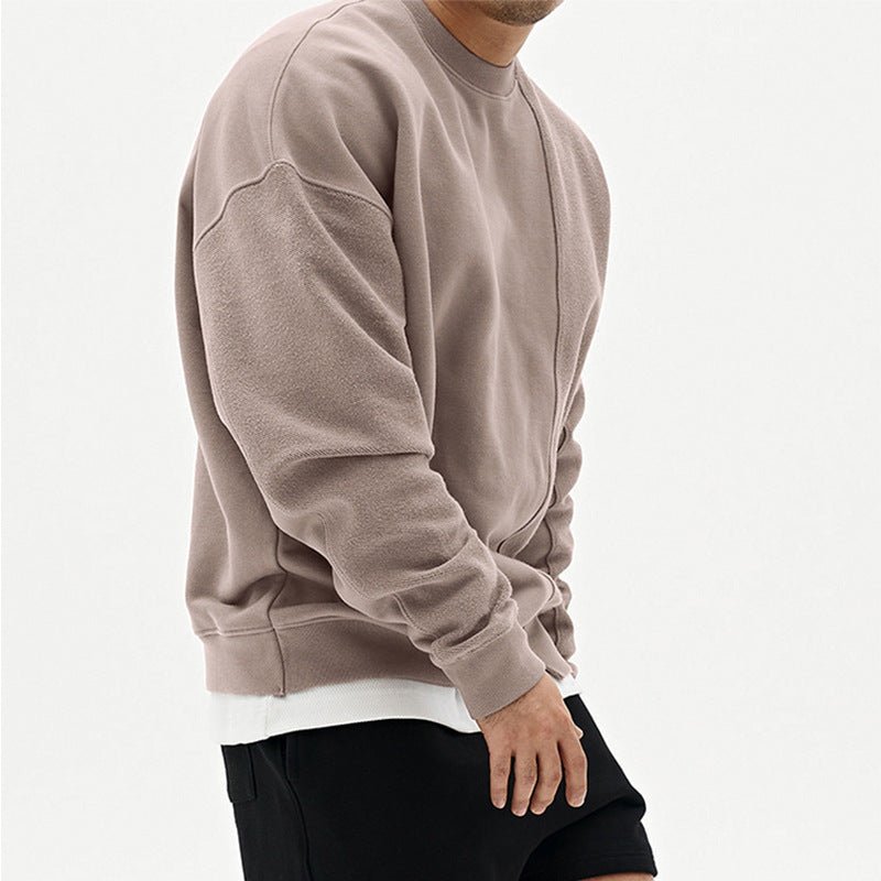 Men's Oversized Minimalist Crewneck Sweatshirt - VibeVaultSupply