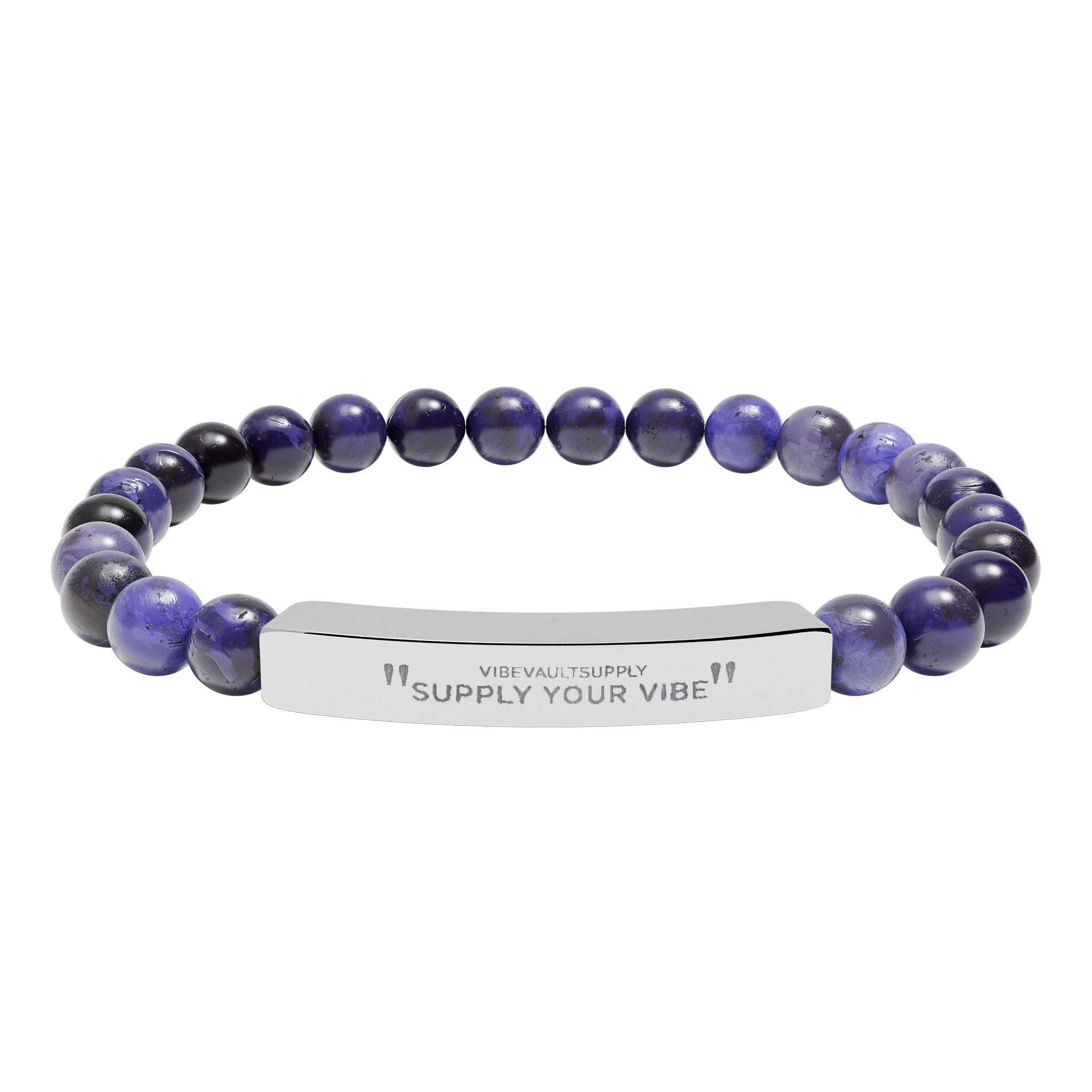 Engraved Stone Bracelet – Personalized Gemstone Bead Bracelet | VibeVaultSupply - VibeVaultSupply