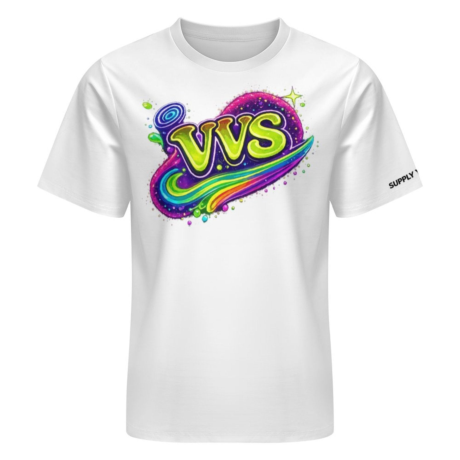 Toxic Neon Graphic T-Shirt – Streetwear VVS Skull Tee | VibeVaultSupply - VibeVaultSupply